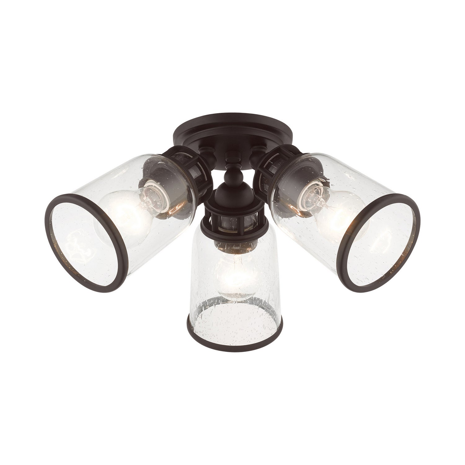 Livex Lighting - 45503-07 - Three Light Flush Mount - Lawrenceville - Bronze