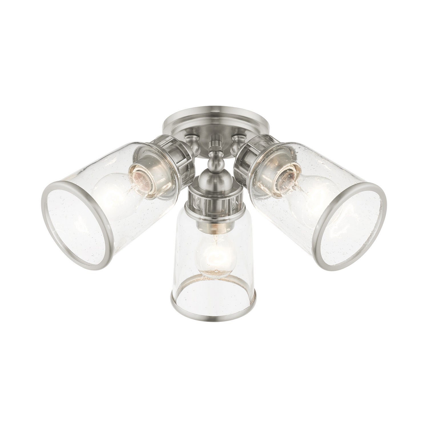 Livex Lighting - 45503-91 - Three Light Flush Mount - Lawrenceville - Brushed Nickel