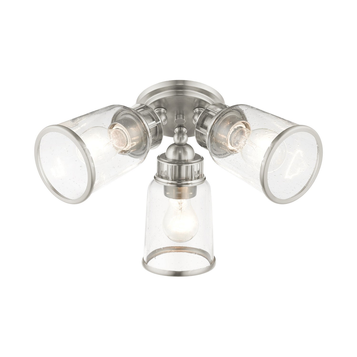 Livex Lighting - 45503-91 - Three Light Flush Mount - Lawrenceville - Brushed Nickel