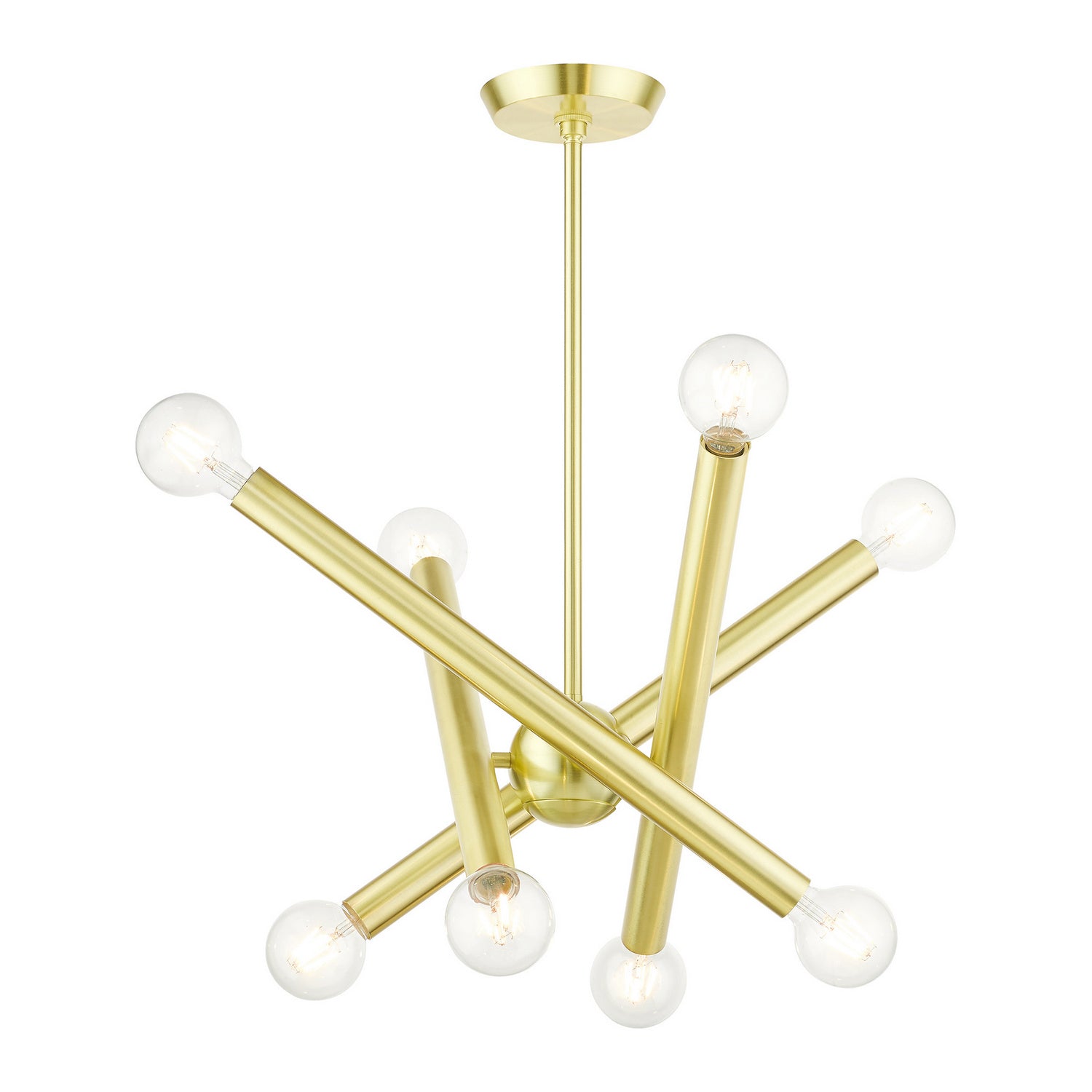Livex Lighting - 45584-12 - Eight Light Chandelier - Stafford - Satin Brass