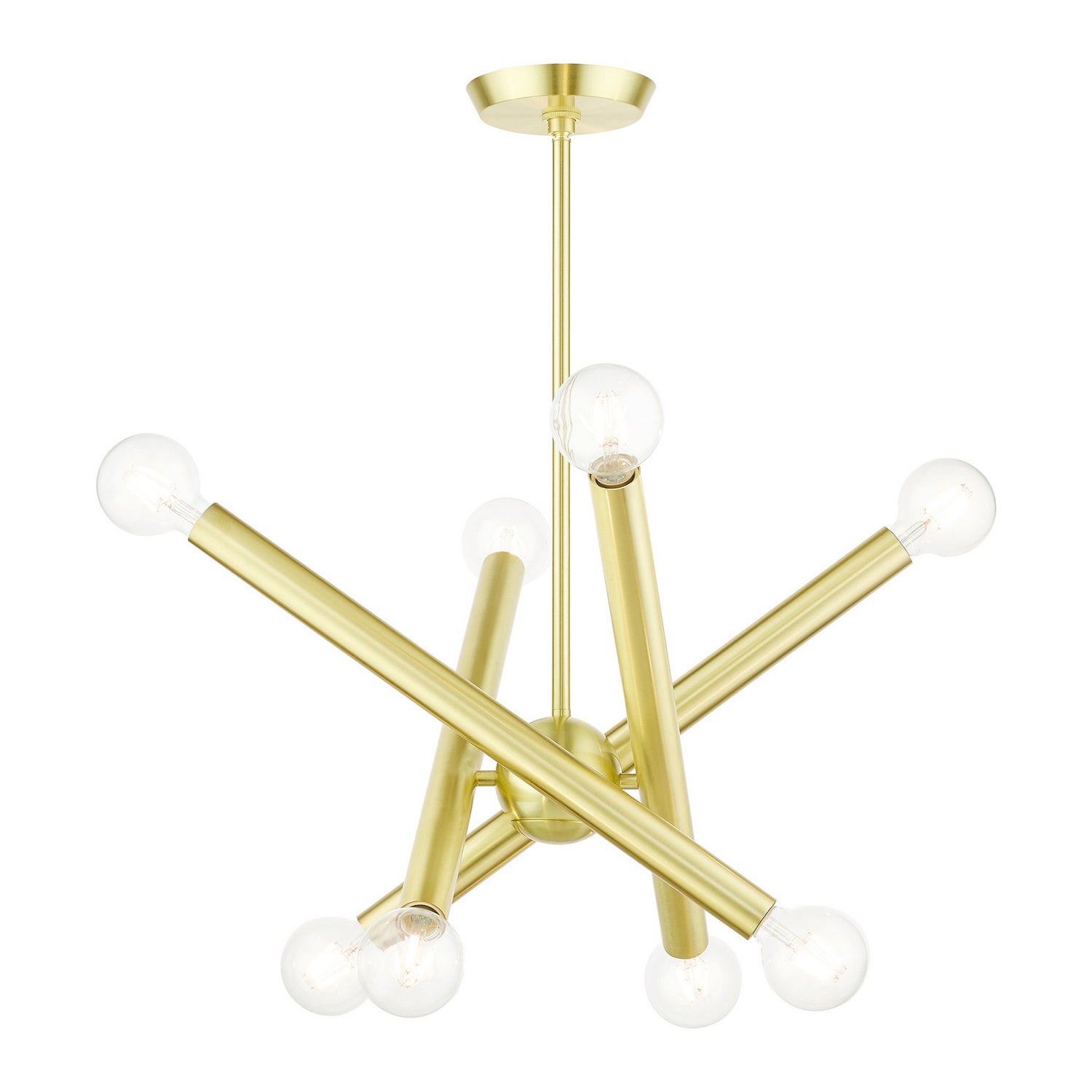 Livex Lighting - 45584-12 - Eight Light Chandelier - Stafford - Satin Brass