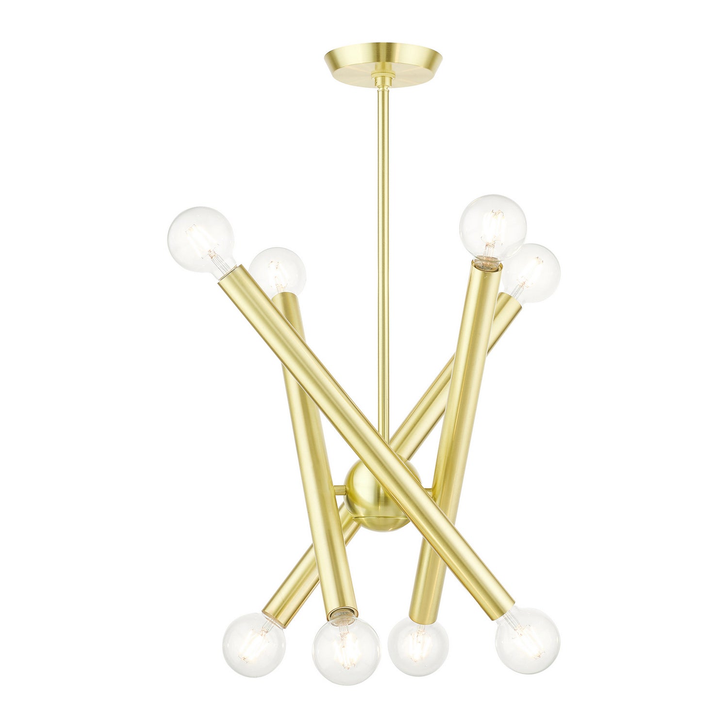 Livex Lighting - 45584-12 - Eight Light Chandelier - Stafford - Satin Brass