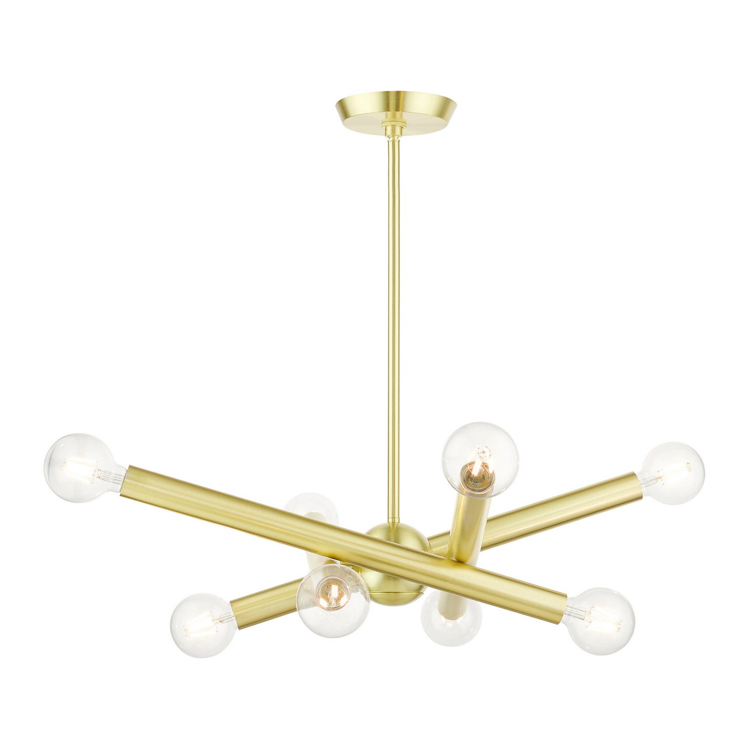 Livex Lighting - 45584-12 - Eight Light Chandelier - Stafford - Satin Brass