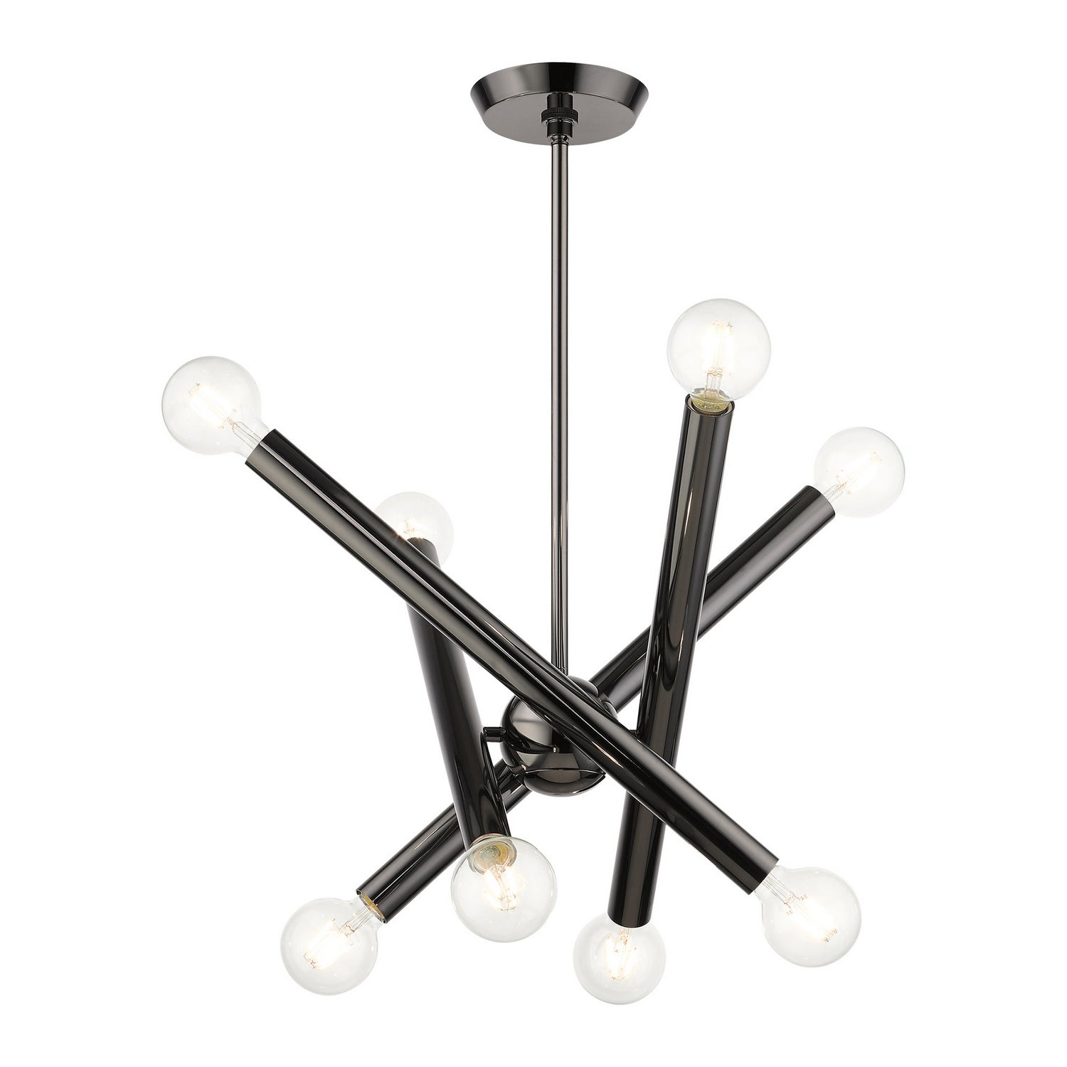Livex Lighting - 45584-46 - Eight Light Chandelier - Stafford - Black Chrome