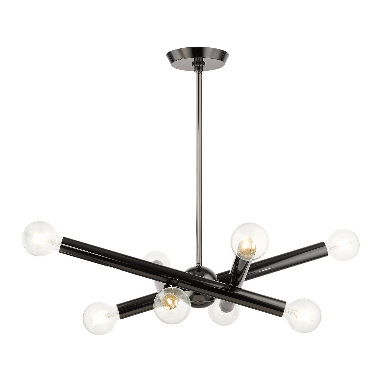 Livex Lighting - 45584-46 - Eight Light Chandelier - Stafford - Black Chrome