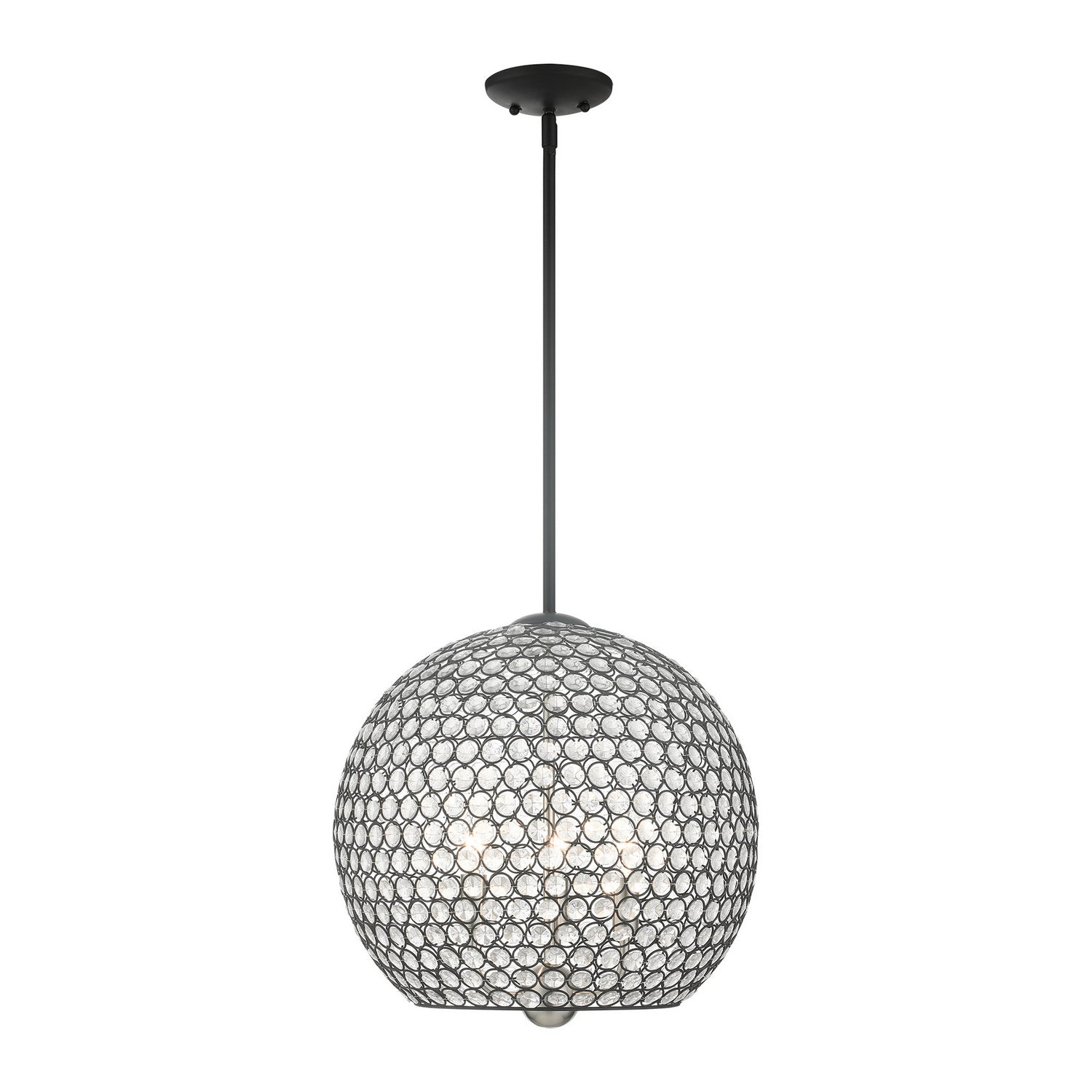 Livex Lighting - 45723-04 - Three Light Pendant - Cassandra - Black