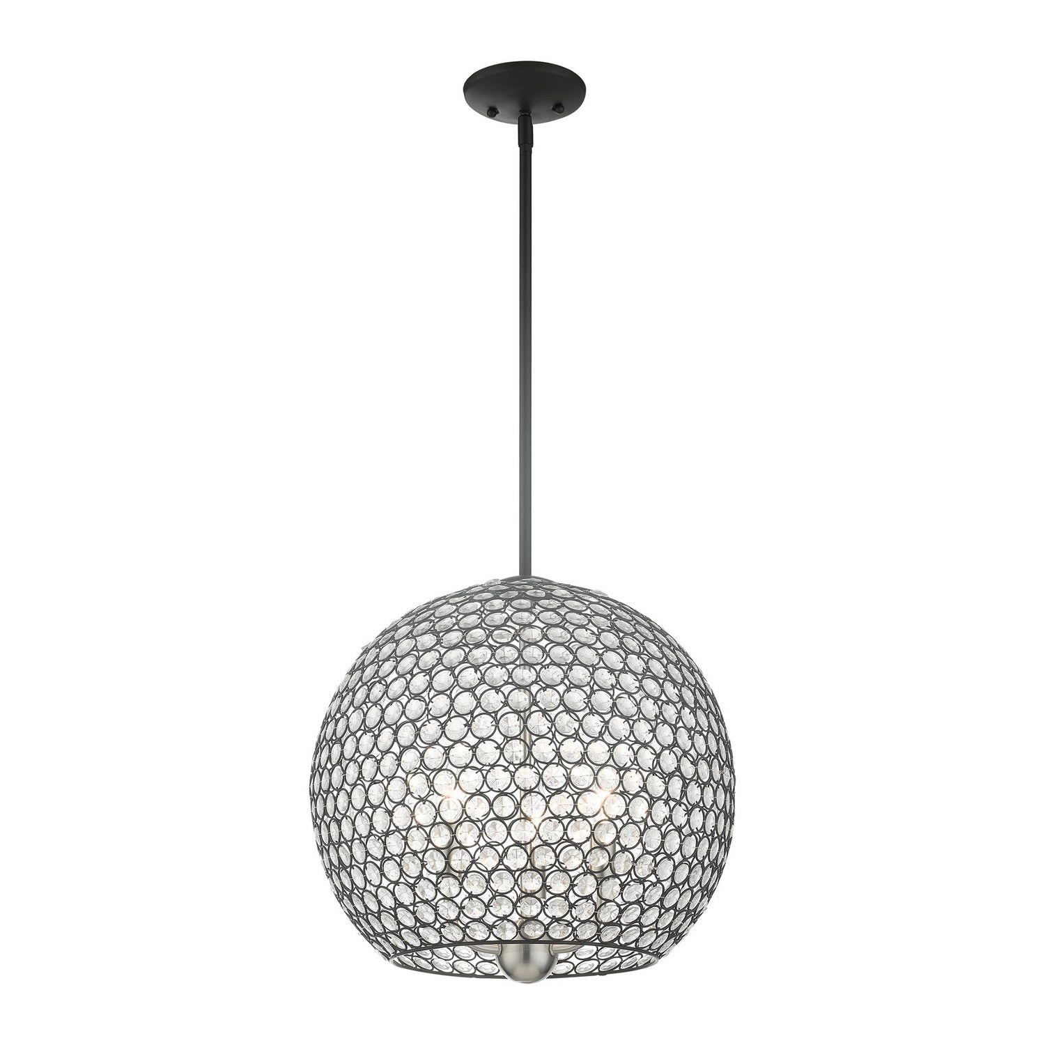 Livex Lighting - 45723-04 - Three Light Pendant - Cassandra - Black