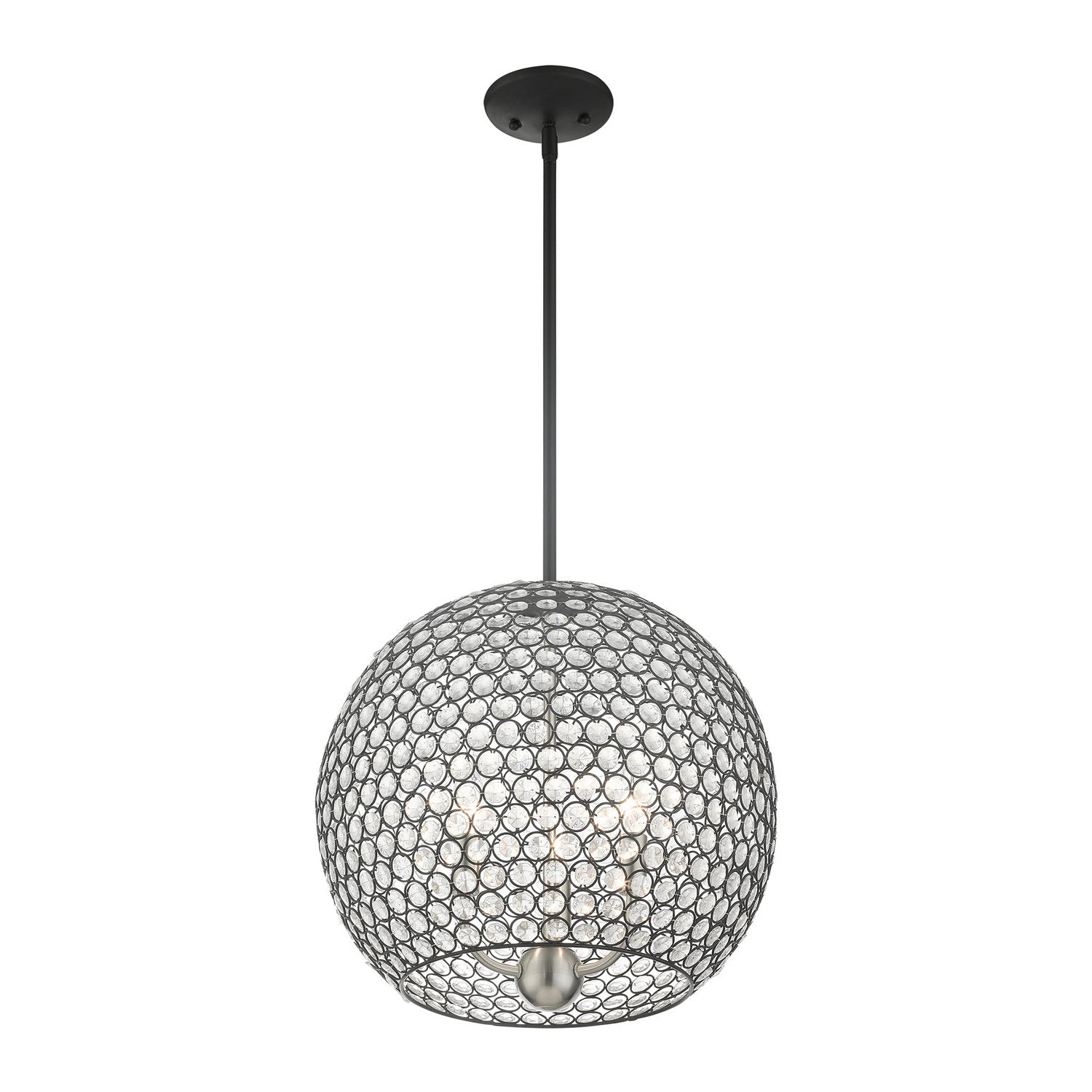 Livex Lighting - 45723-04 - Three Light Pendant - Cassandra - Black