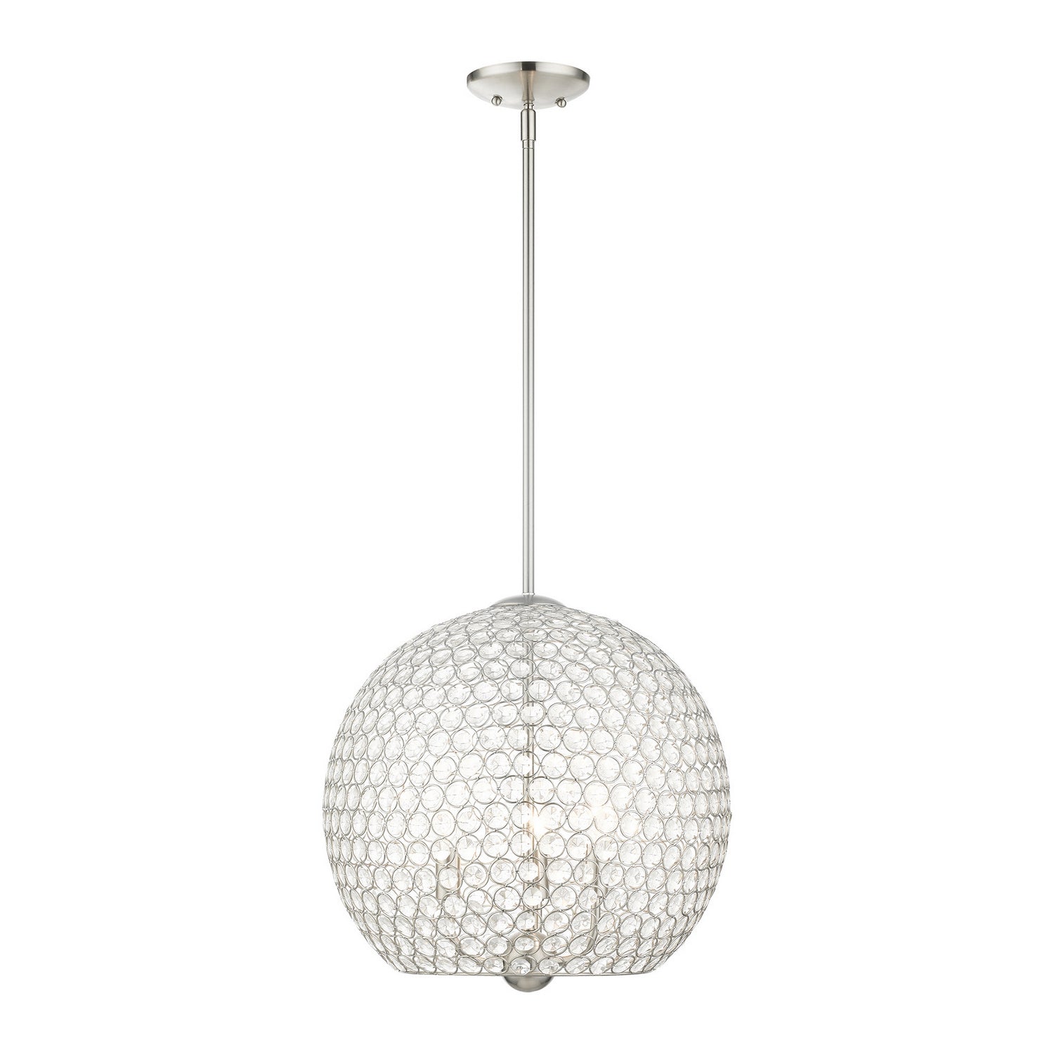 Livex Lighting - 45723-91 - Three Light Pendant - Cassandra - Brushed Nickel