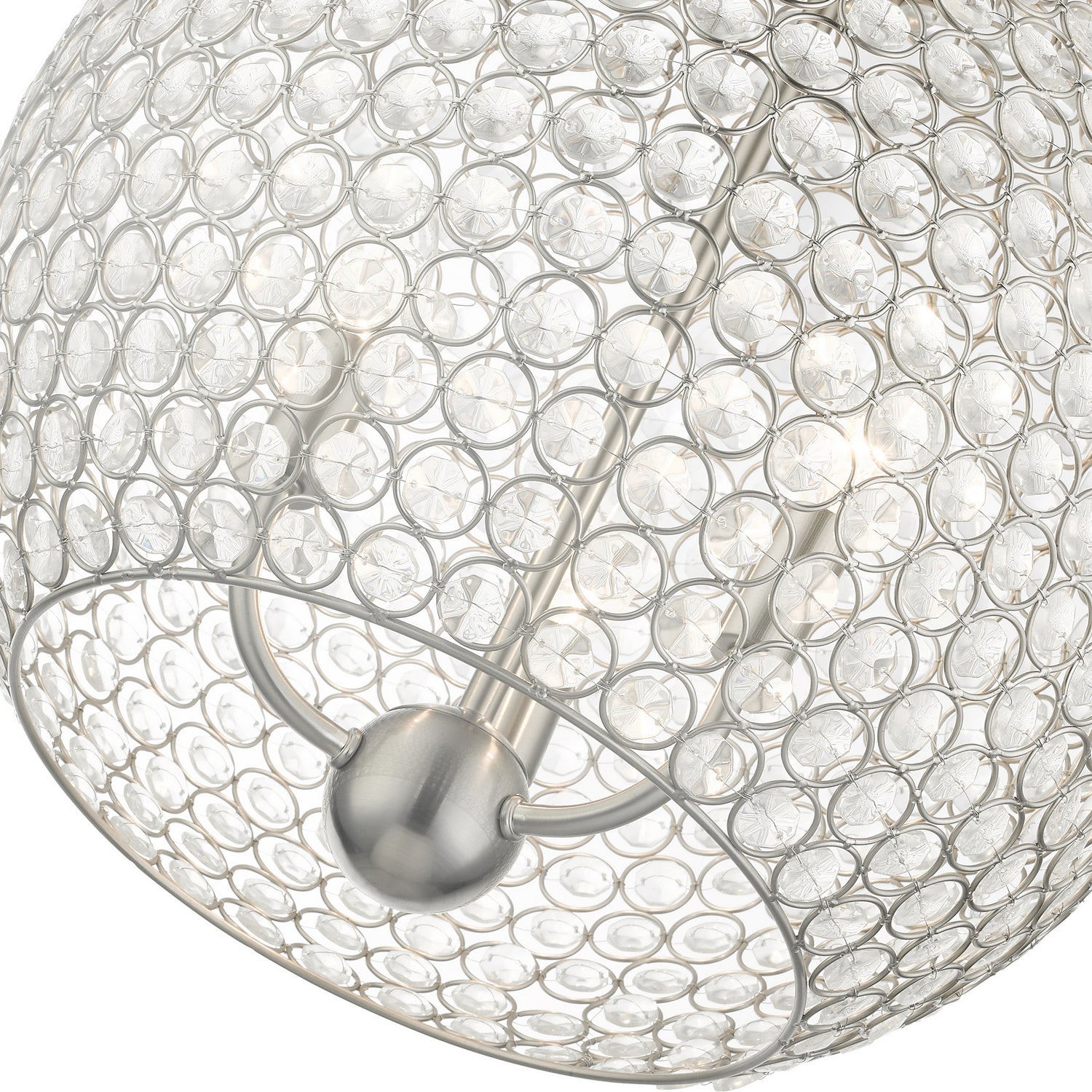 Livex Lighting - 45723-91 - Three Light Pendant - Cassandra - Brushed Nickel