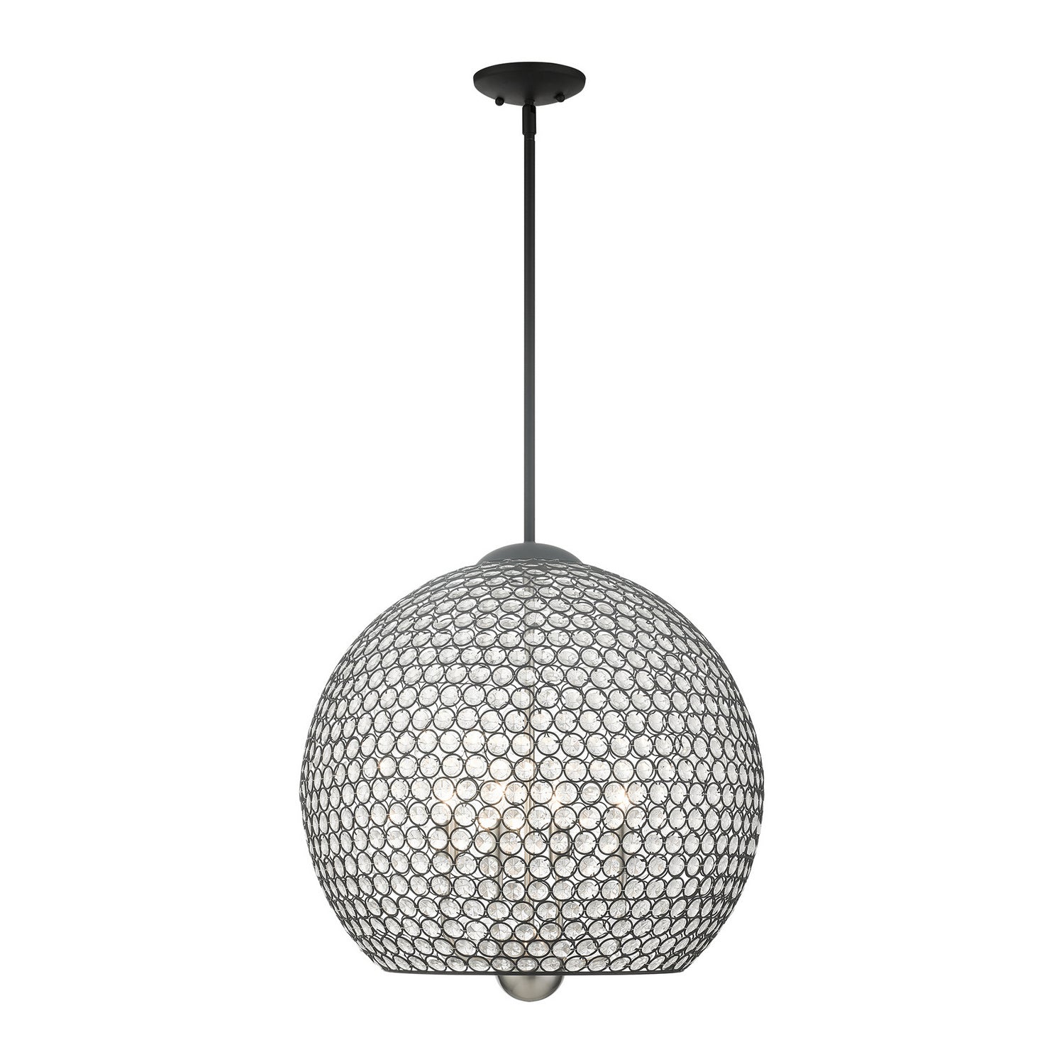 Livex Lighting - 45724-04 - Four Light Pendant - Cassandra - Black