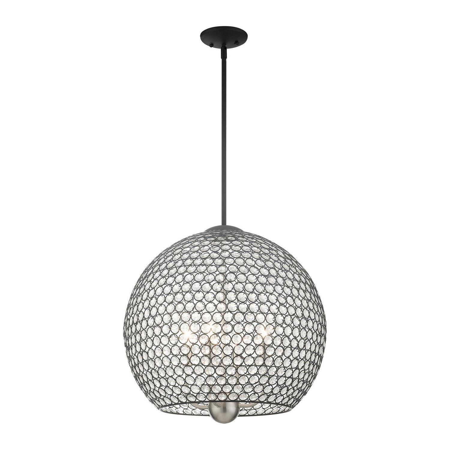 Livex Lighting - 45724-04 - Four Light Pendant - Cassandra - Black