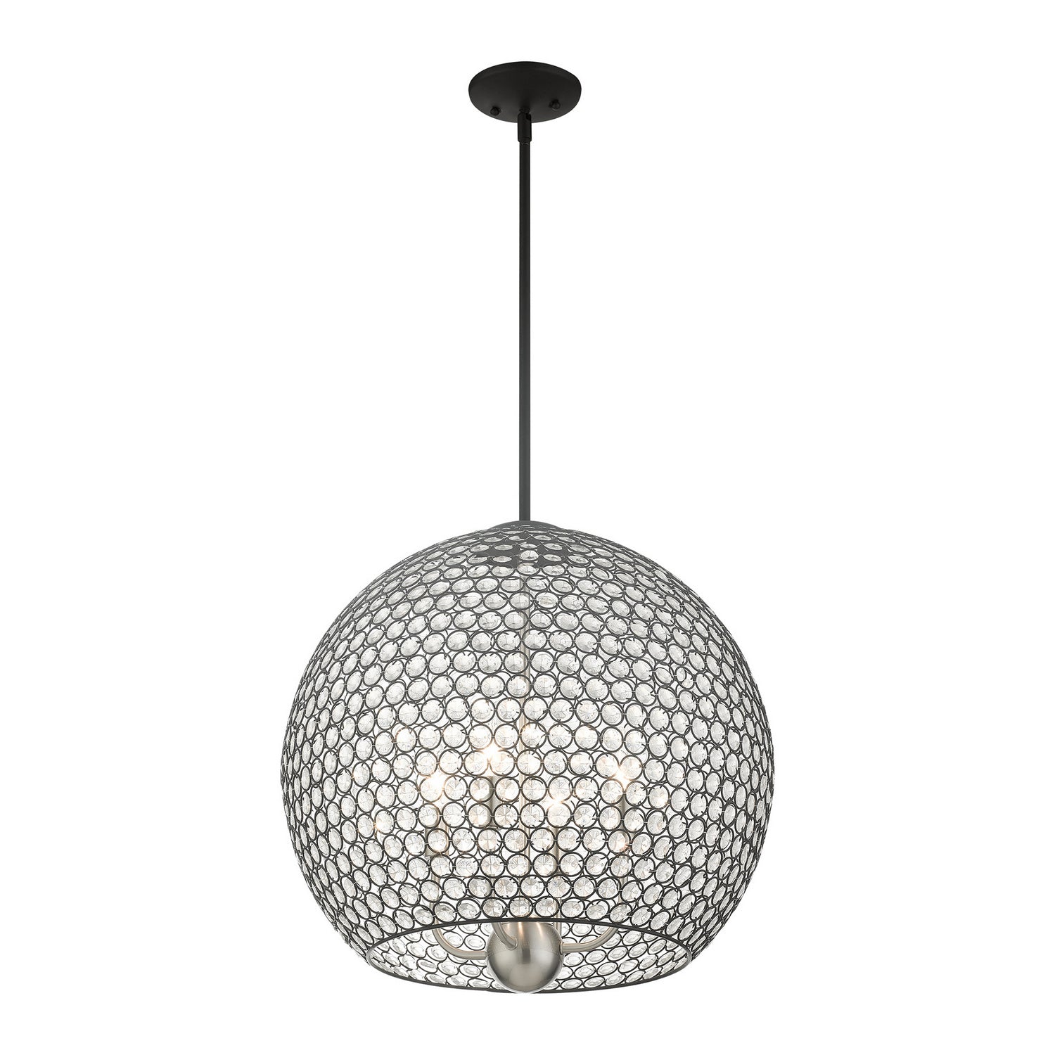 Livex Lighting - 45724-04 - Four Light Pendant - Cassandra - Black