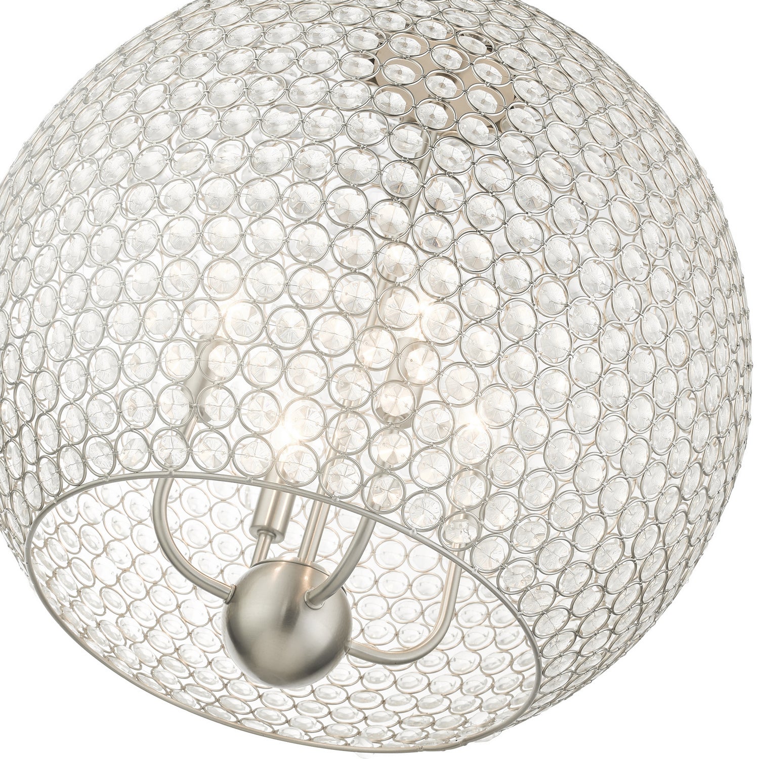 Livex Lighting - 45724-91 - Four Light Pendant - Cassandra - Brushed Nickel