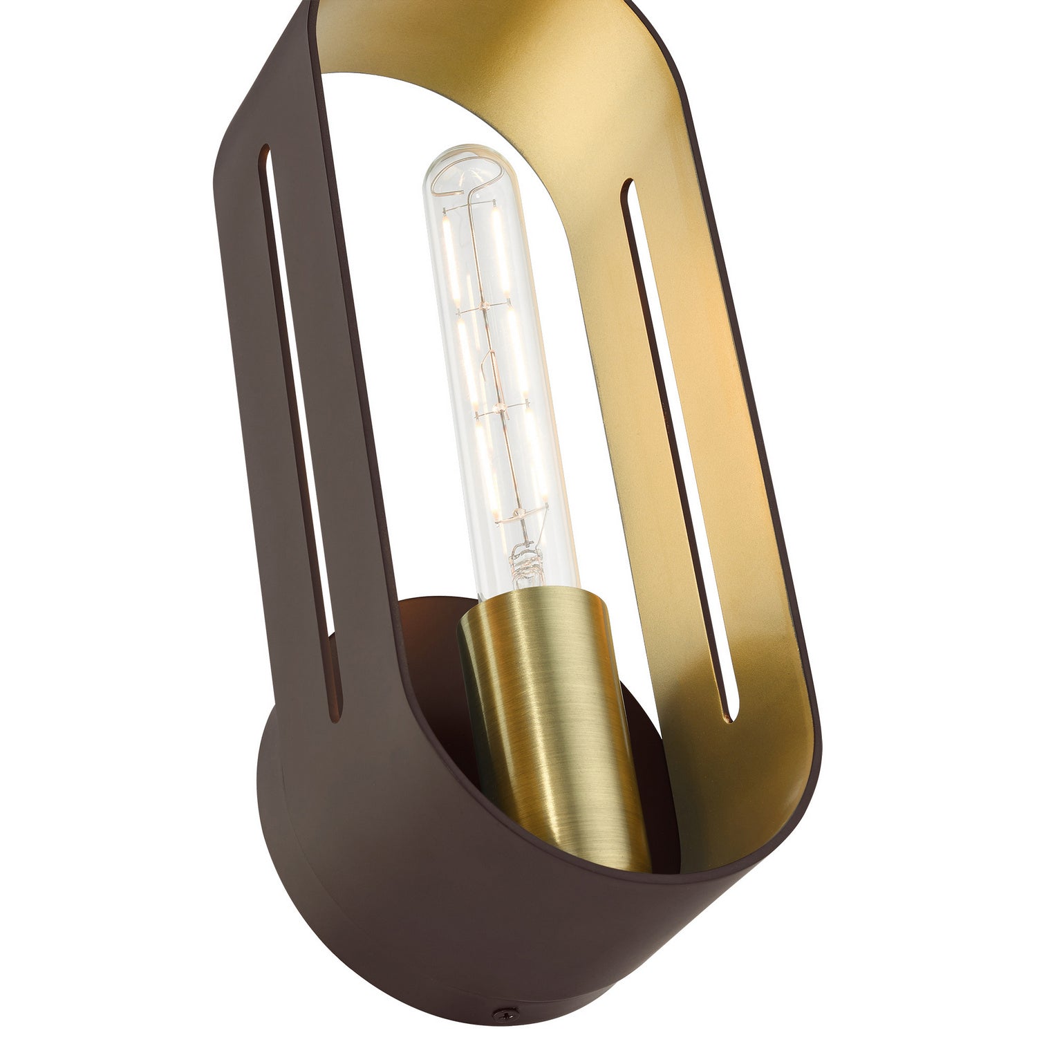 Livex Lighting - 45762-07 - One Light Wall Sconce - Ravena - Bronze w/ Antique Brasss