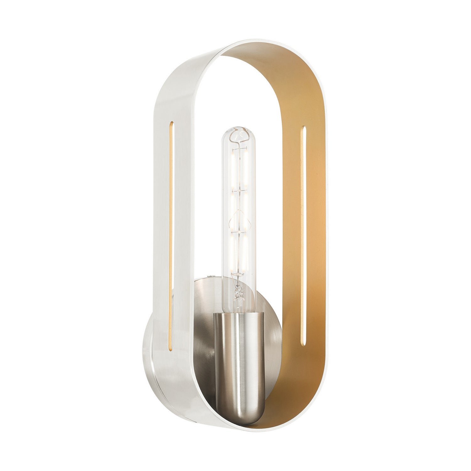 Livex Lighting - 45762-91 - One Light Wall Sconce - Ravena - Brushed Nickel