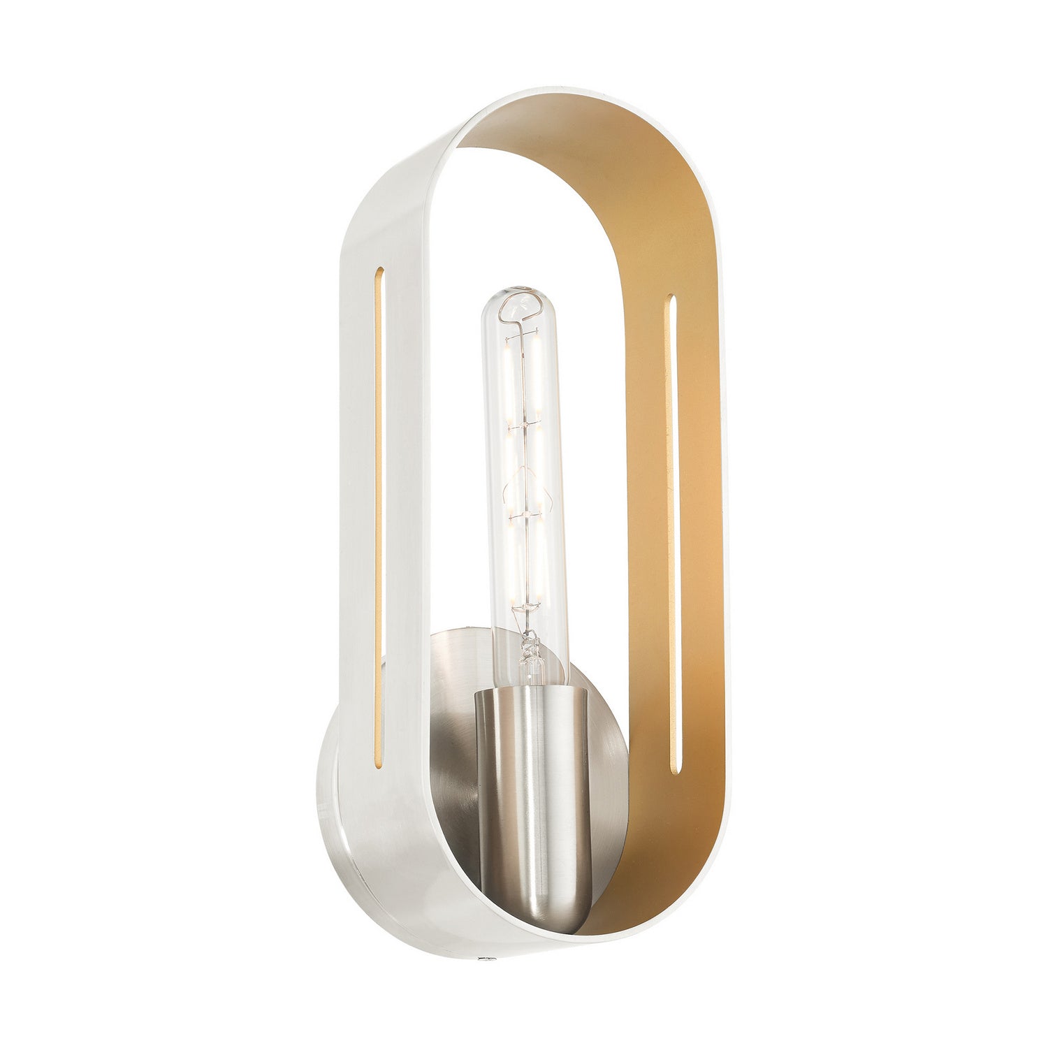 Livex Lighting - 45762-91 - One Light Wall Sconce - Ravena - Brushed Nickel