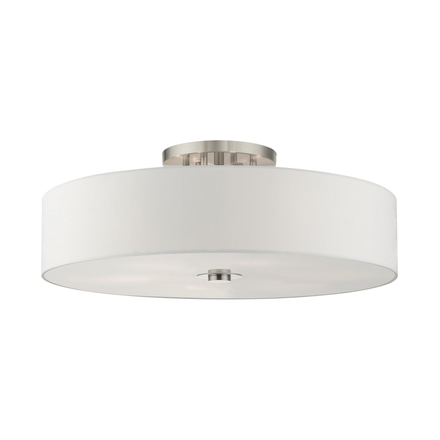 Livex Lighting - 45798-91 - Six Light Semi Flush Mount - Meridian - Brushed Nickel