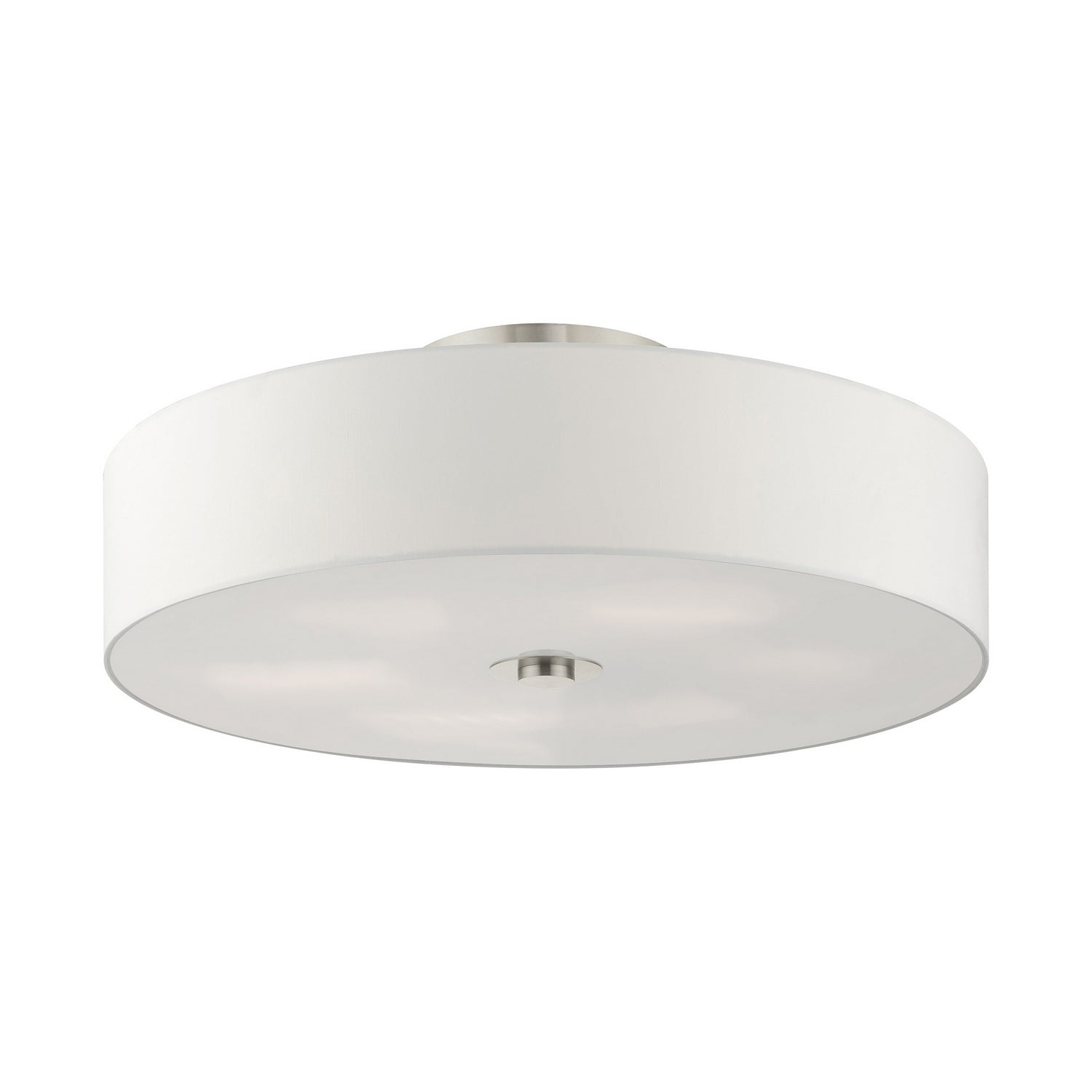 Livex Lighting - 45798-91 - Six Light Semi Flush Mount - Meridian - Brushed Nickel
