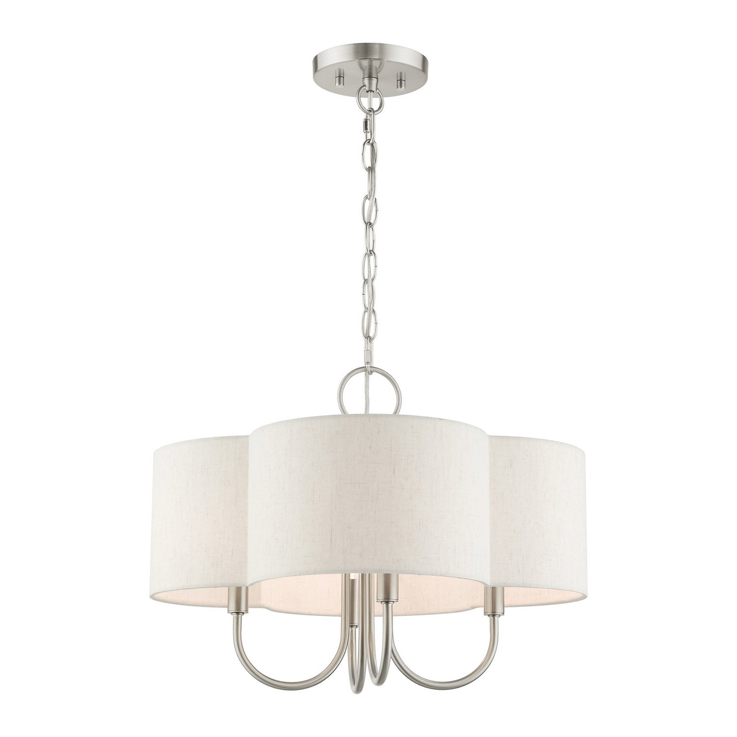 Livex Lighting - 45806-91 - Four Light Chandelier - Solstice - Brushed Nickel