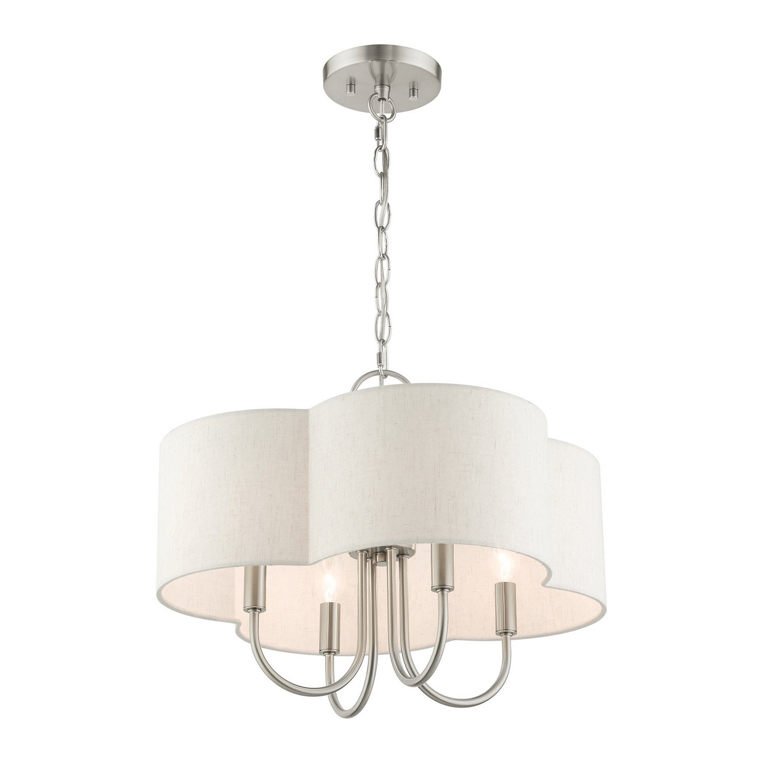 Livex Lighting - 45806-91 - Four Light Chandelier - Solstice - Brushed Nickel
