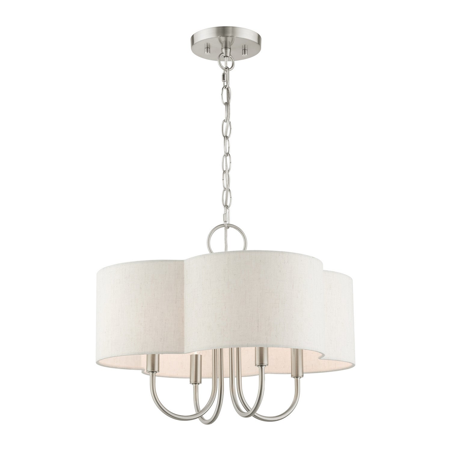 Livex Lighting - 45806-91 - Four Light Chandelier - Solstice - Brushed Nickel