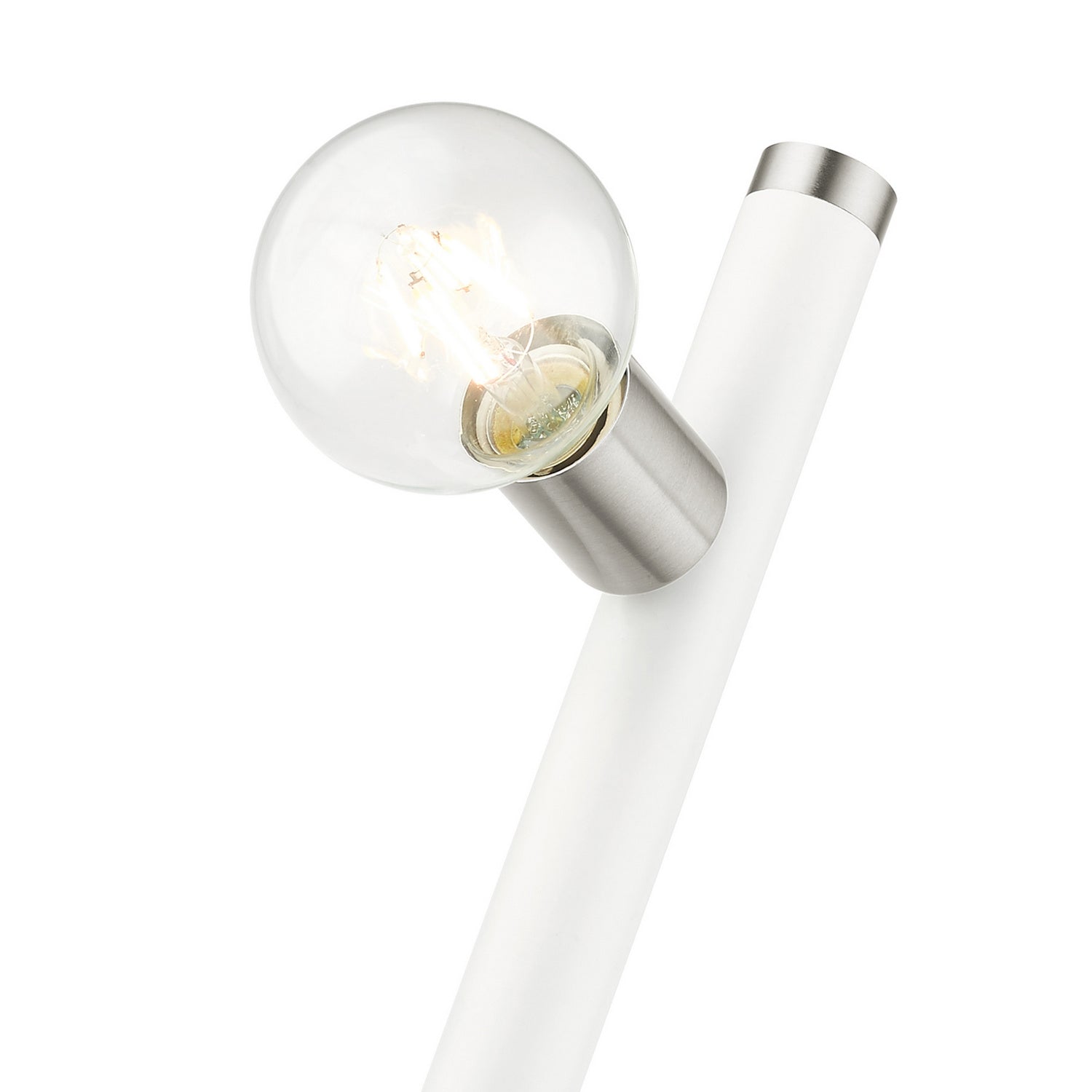 Livex Lighting - 45861-03 - One Light Wall Sconce - Bannister - White w/ Brushed Nickels