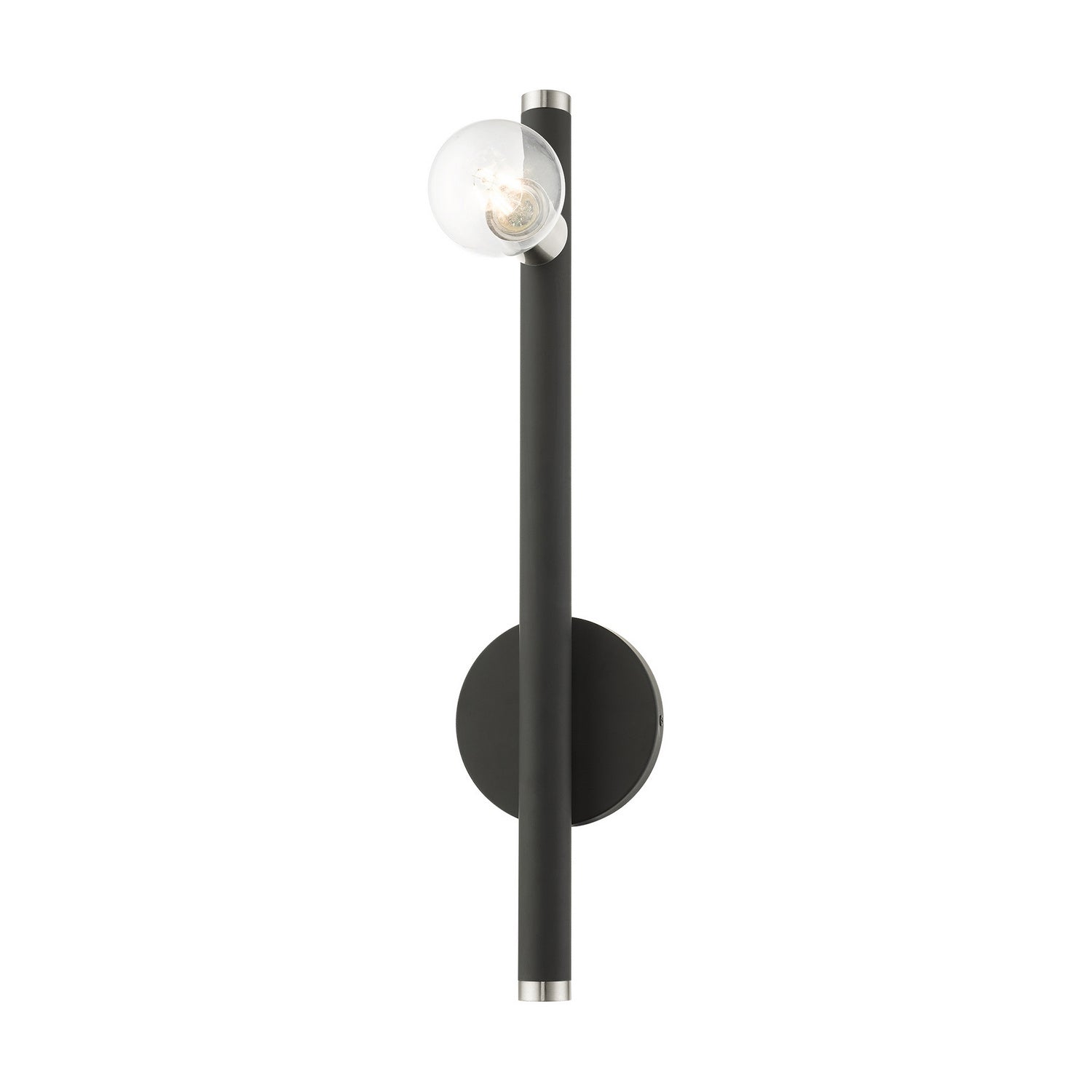 Livex Lighting - 45861-04 - One Light Wall Sconce - Bannister - Black w/ Brushed Nickels