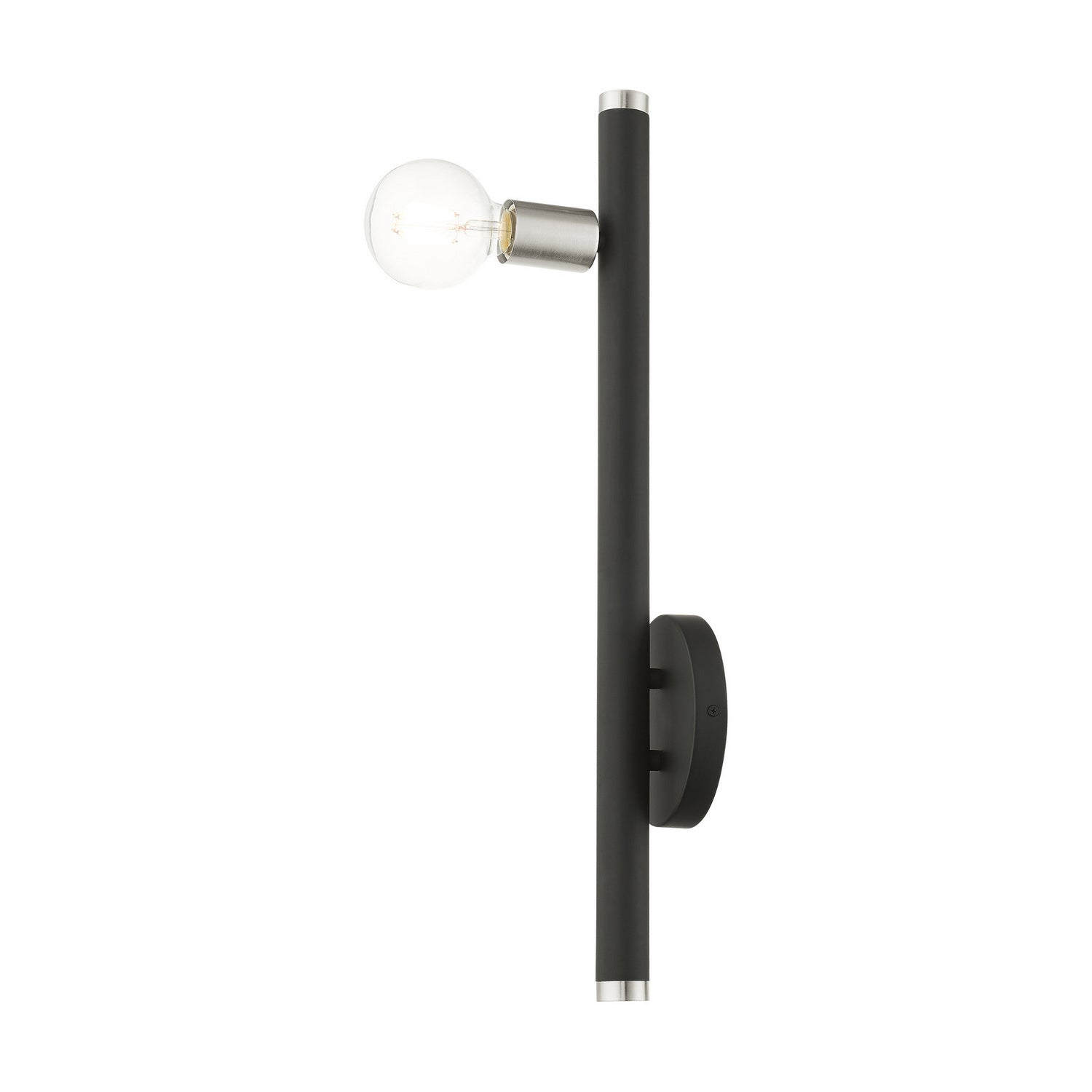 Livex Lighting - 45861-04 - One Light Wall Sconce - Bannister - Black w/ Brushed Nickels