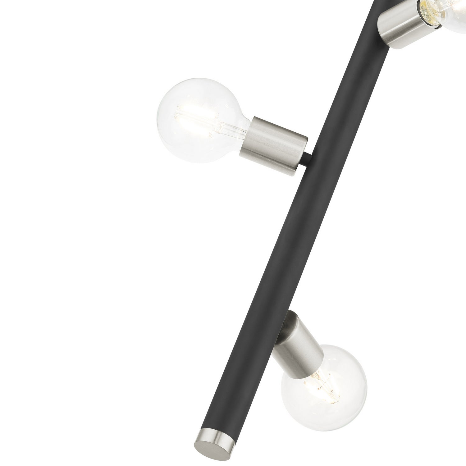 Livex Lighting - 45863-04 - Three Light Pendant - Bannister - Black w/ Brushed Nickels