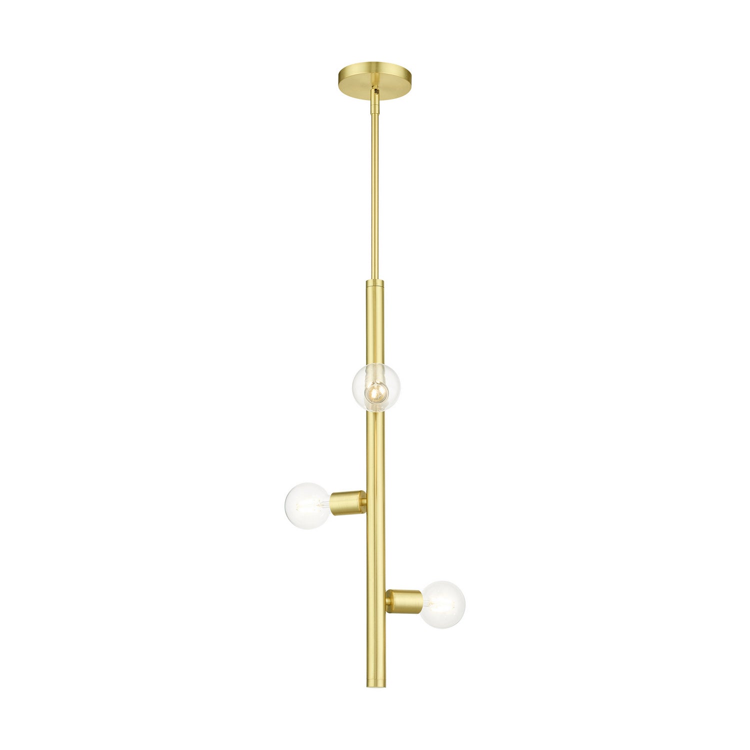 Livex Lighting - 45863-12 - Three Light Pendant - Bannister - Satin Brass