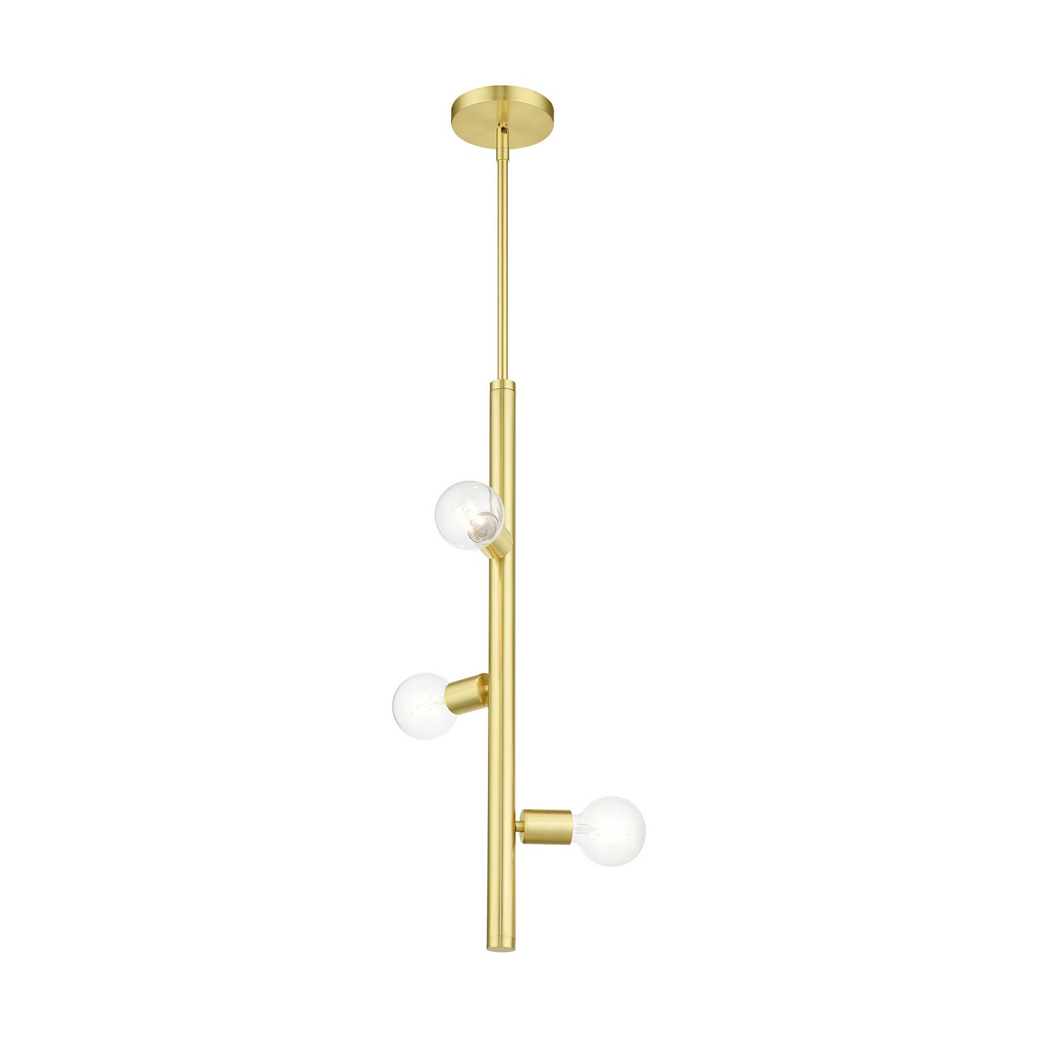 Livex Lighting - 45863-12 - Three Light Pendant - Bannister - Satin Brass