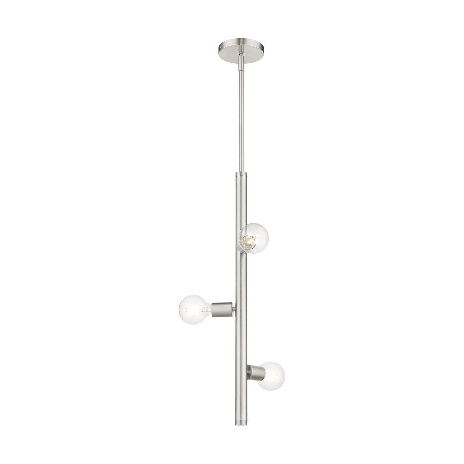 Livex Lighting - 45863-91 - Three Light Pendant - Bannister - Brushed Nickel