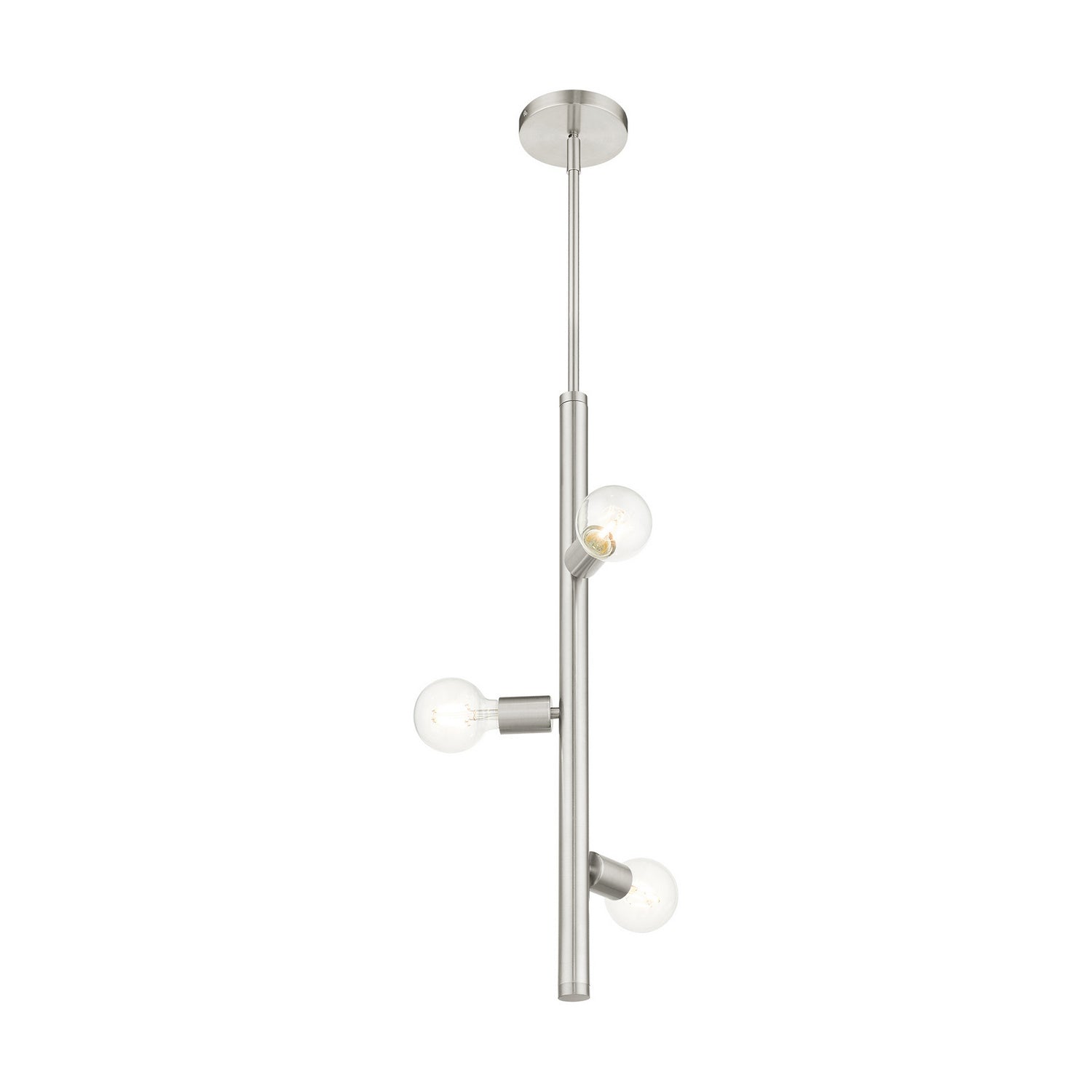 Livex Lighting - 45863-91 - Three Light Pendant - Bannister - Brushed Nickel
