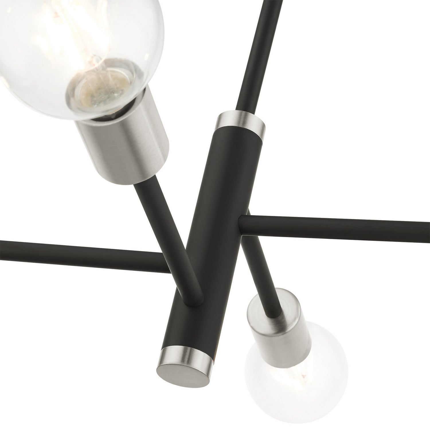 Livex Lighting - 45864-04 - Four Light Chandelier - Bannister - Black w/ Brushed Nickels