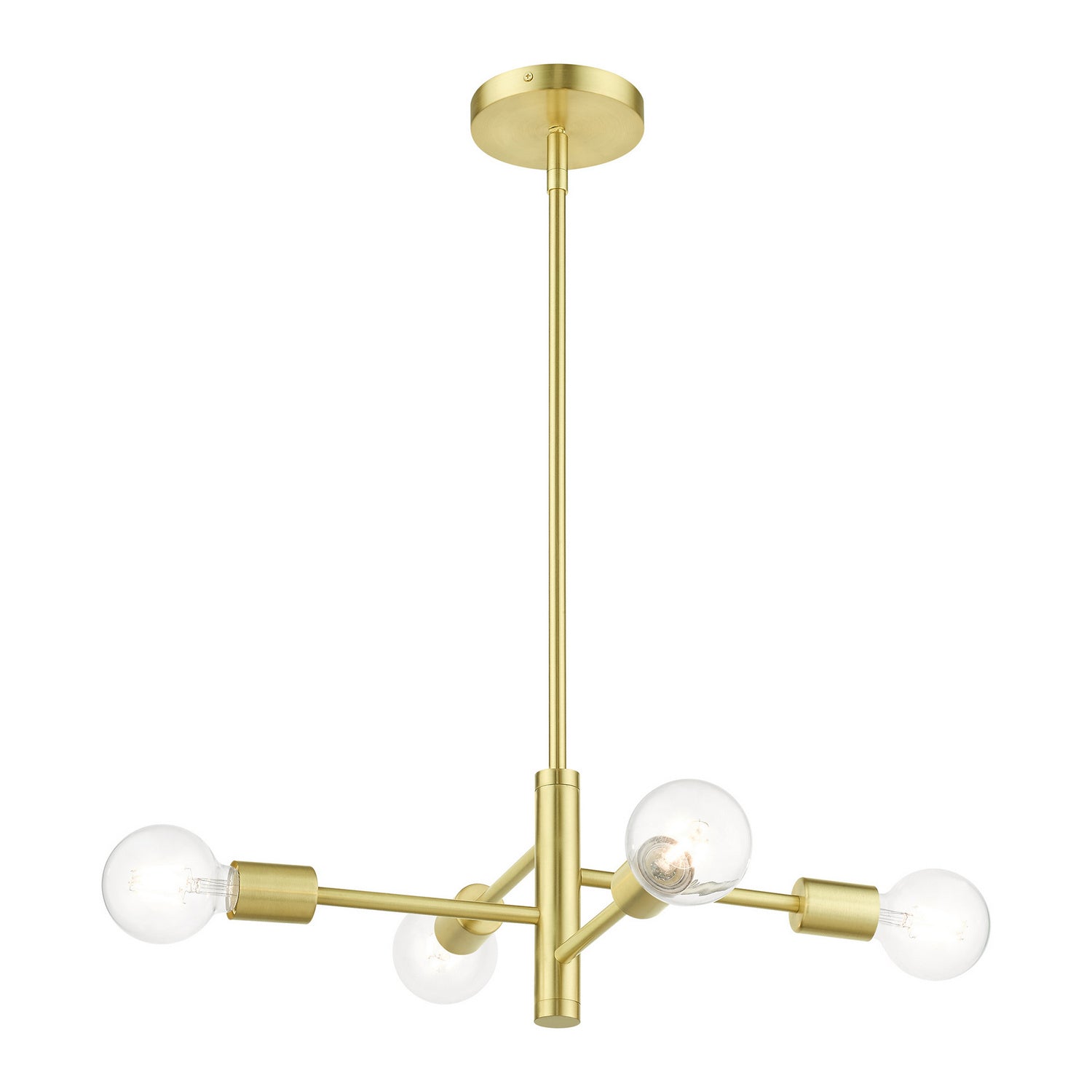 Livex Lighting - 45864-12 - Four Light Chandelier - Bannister - Satin Brass