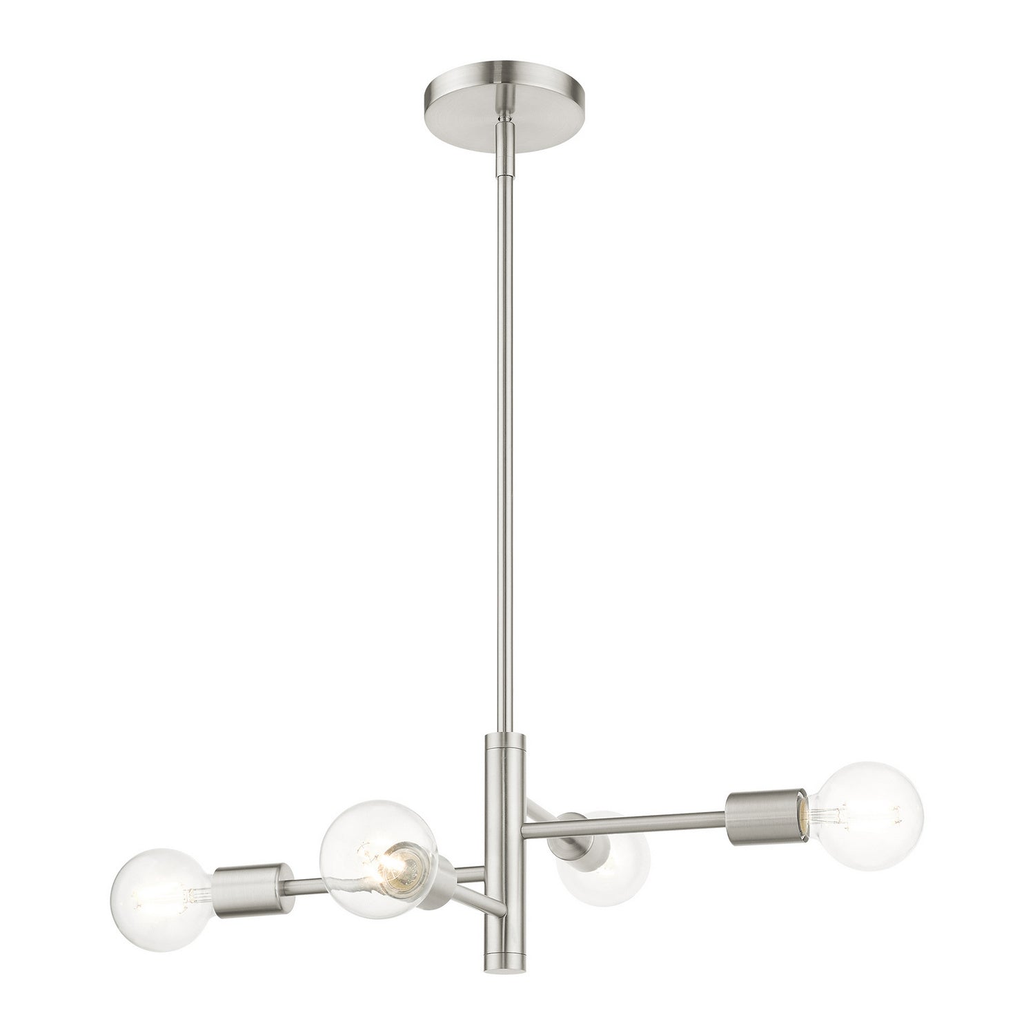 Livex Lighting - 45864-91 - Four Light Chandelier - Bannister - Brushed Nickel
