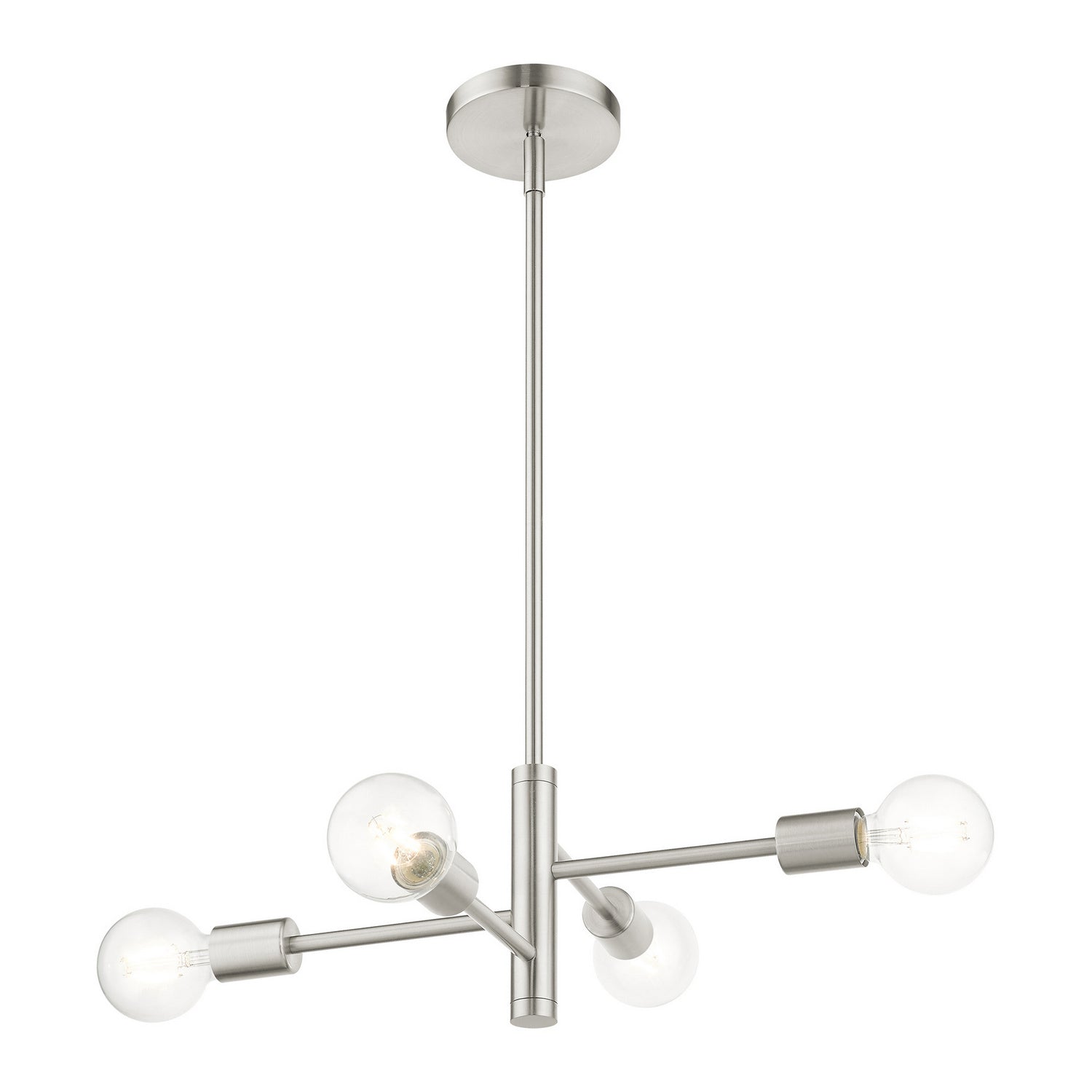 Livex Lighting - 45864-91 - Four Light Chandelier - Bannister - Brushed Nickel