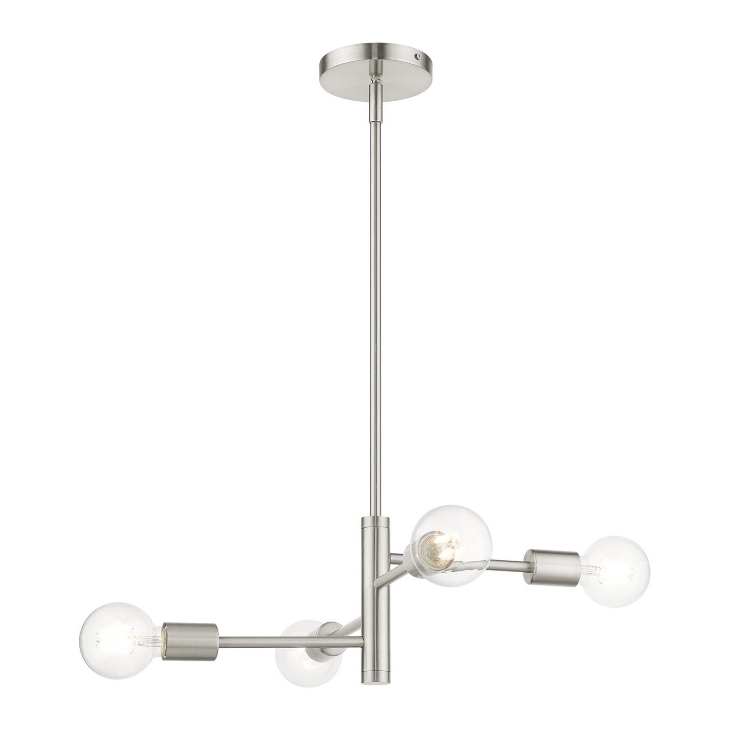Livex Lighting - 45864-91 - Four Light Chandelier - Bannister - Brushed Nickel