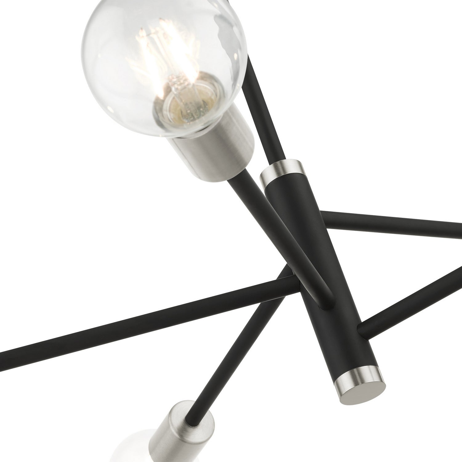Livex Lighting - 45865-04 - Five Light Chandelier - Bannister - Black w/ Brushed Nickels