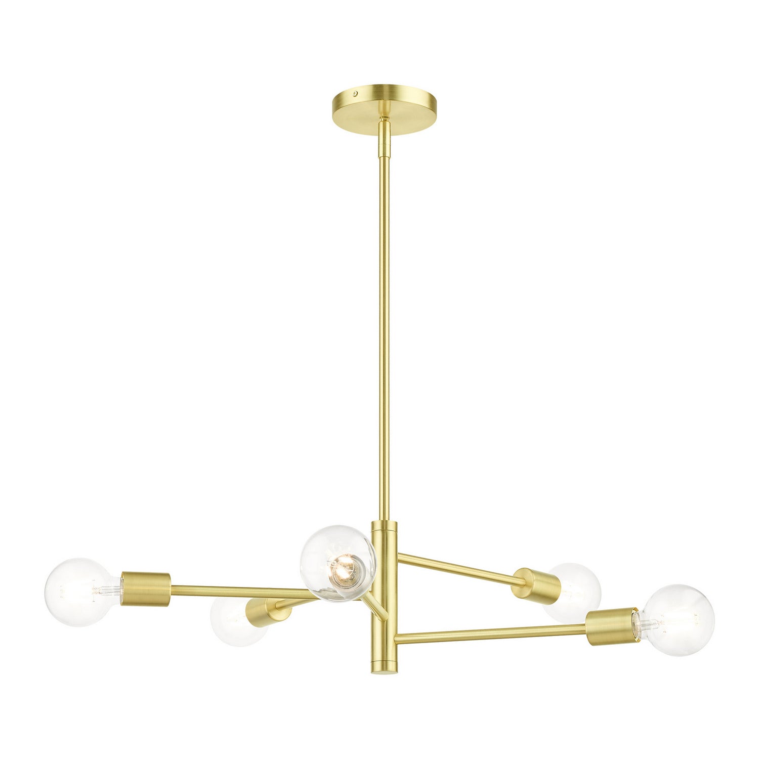 Livex Lighting - 45865-12 - Five Light Chandelier - Bannister - Satin Brass