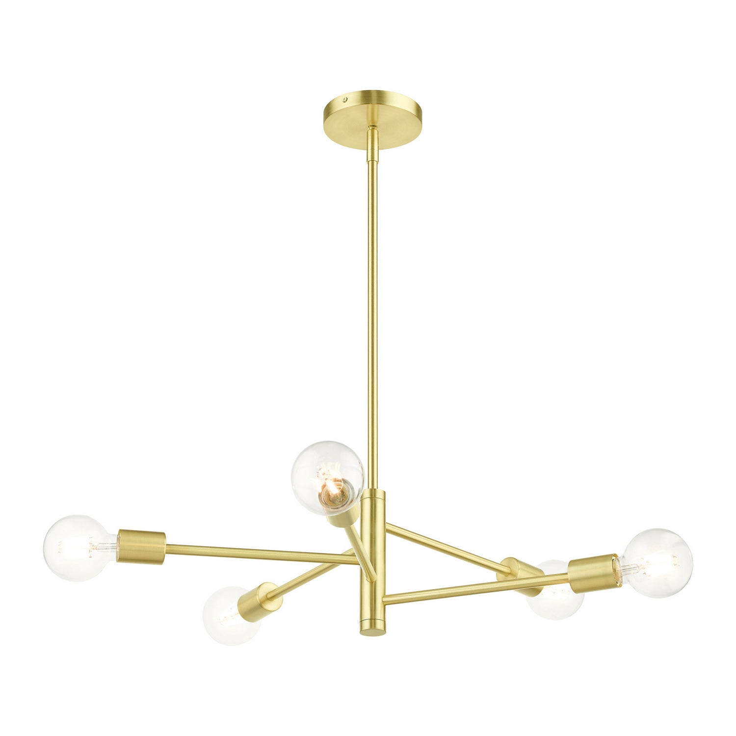 Livex Lighting - 45865-12 - Five Light Chandelier - Bannister - Satin Brass