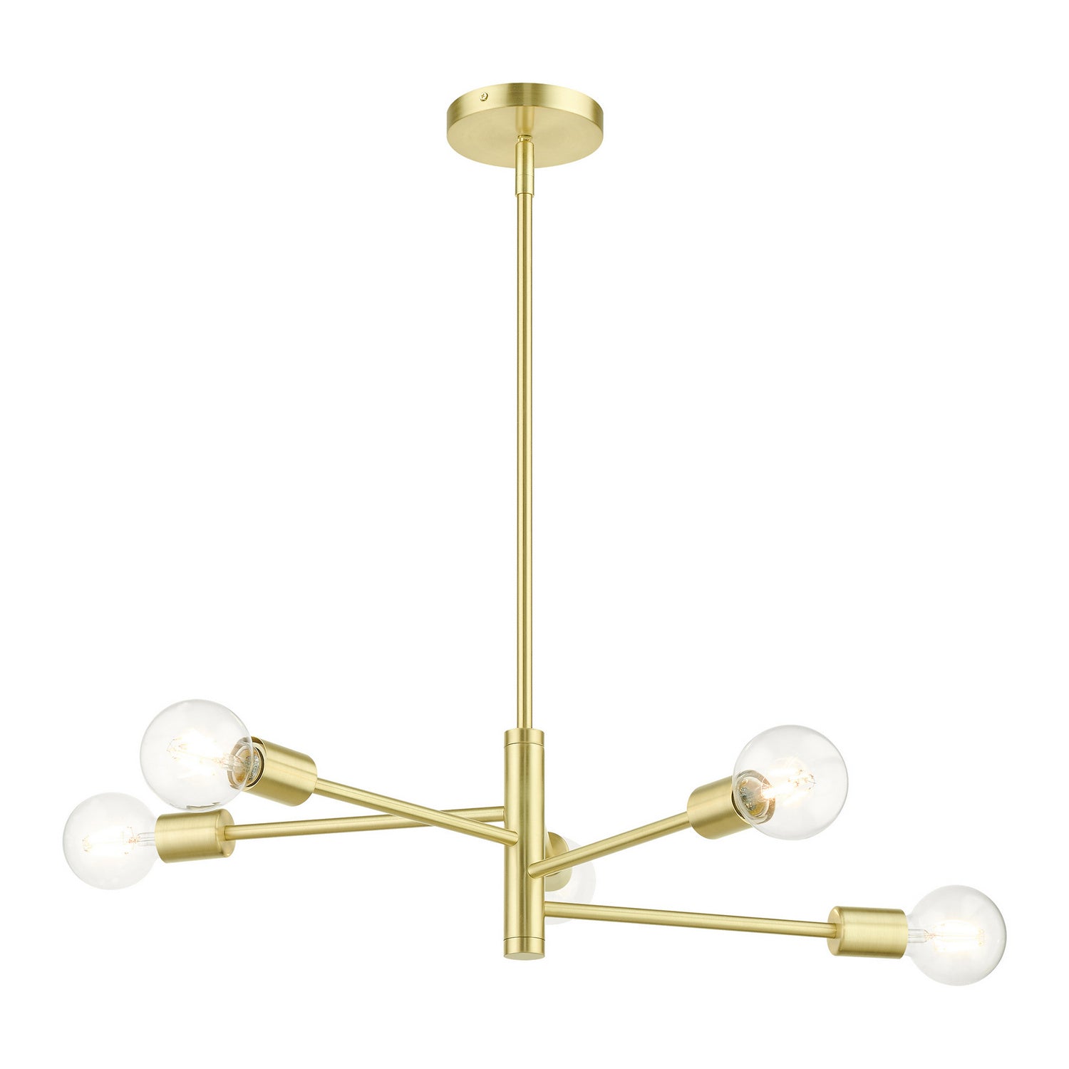 Livex Lighting - 45865-12 - Five Light Chandelier - Bannister - Satin Brass