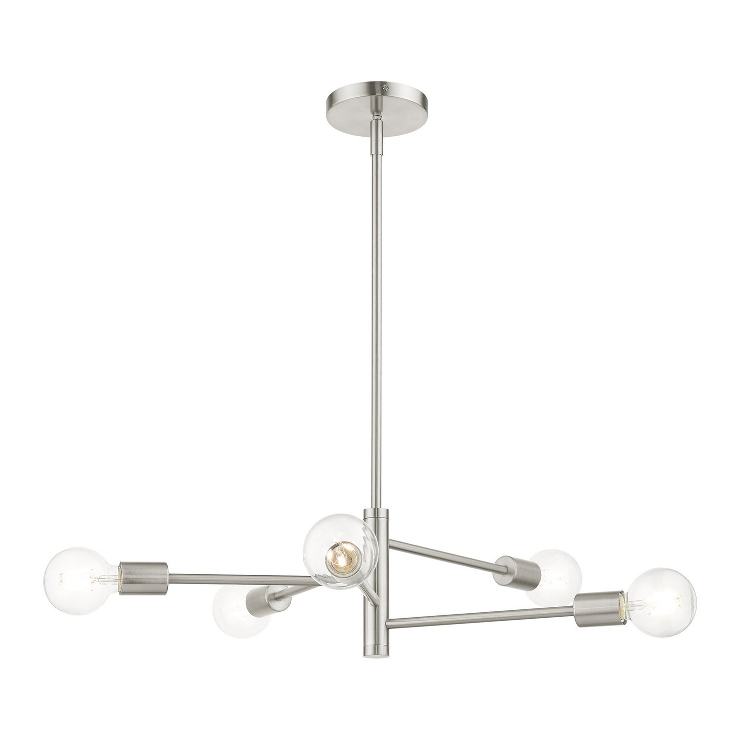 Livex Lighting - 45865-91 - Five Light Chandelier - Bannister - Brushed Nickel