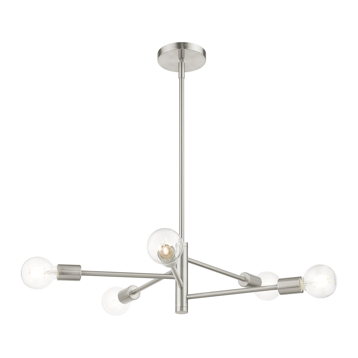 Livex Lighting - 45865-91 - Five Light Chandelier - Bannister - Brushed Nickel