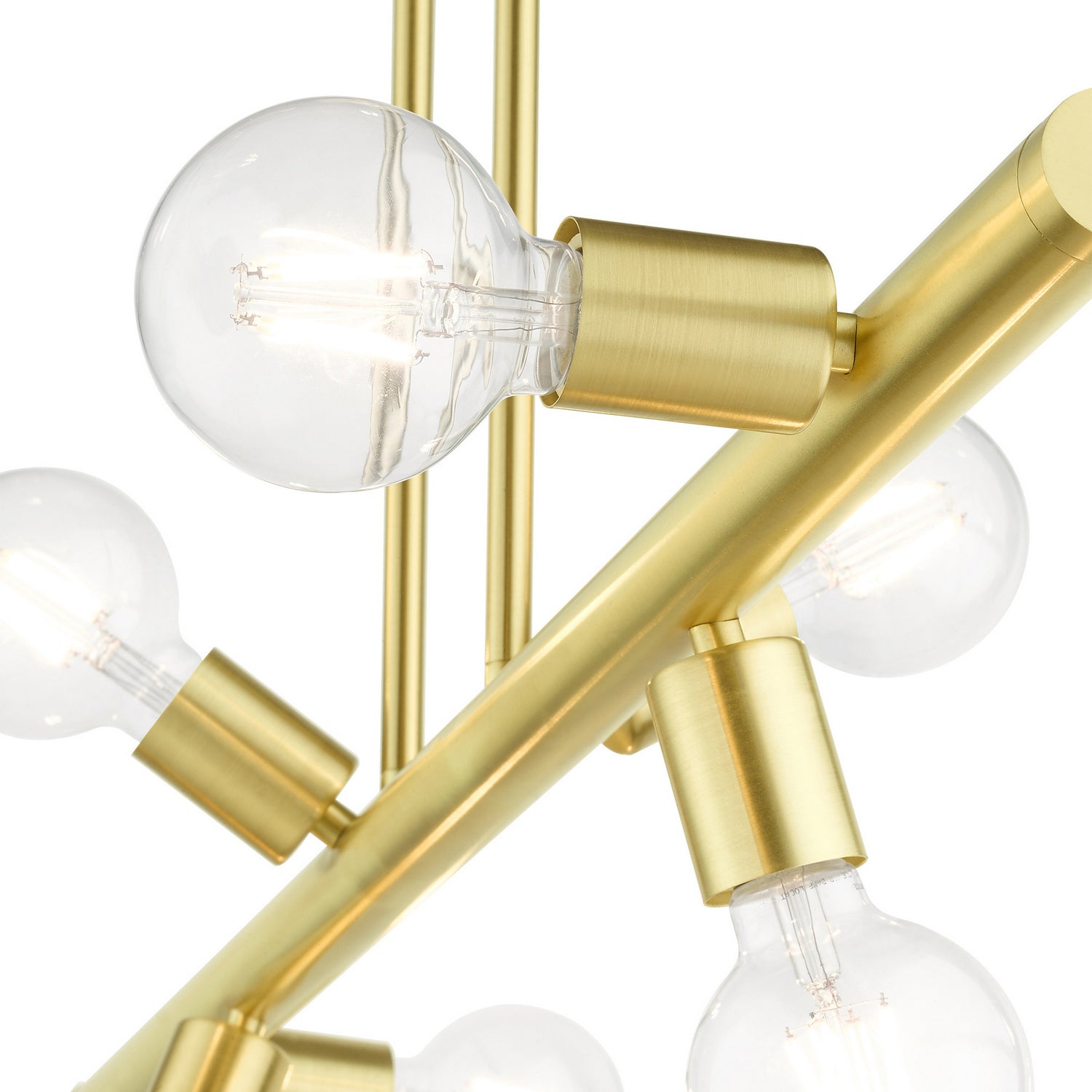 Livex Lighting - 45866-12 - Six Light Linear Chandelier - Bannister - Satin Brass