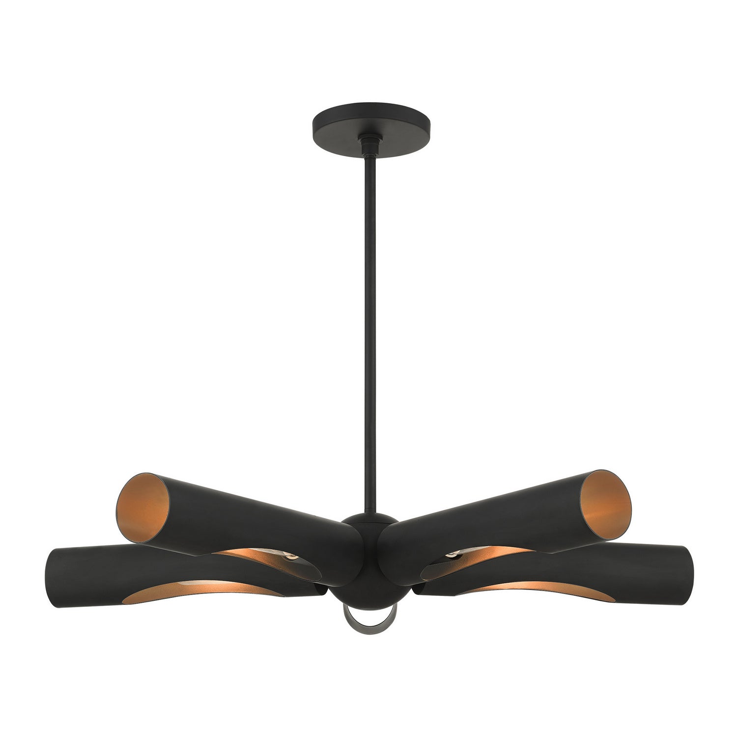 Livex Lighting - 45895-04 - Five Light Chandelier - Novato - Black