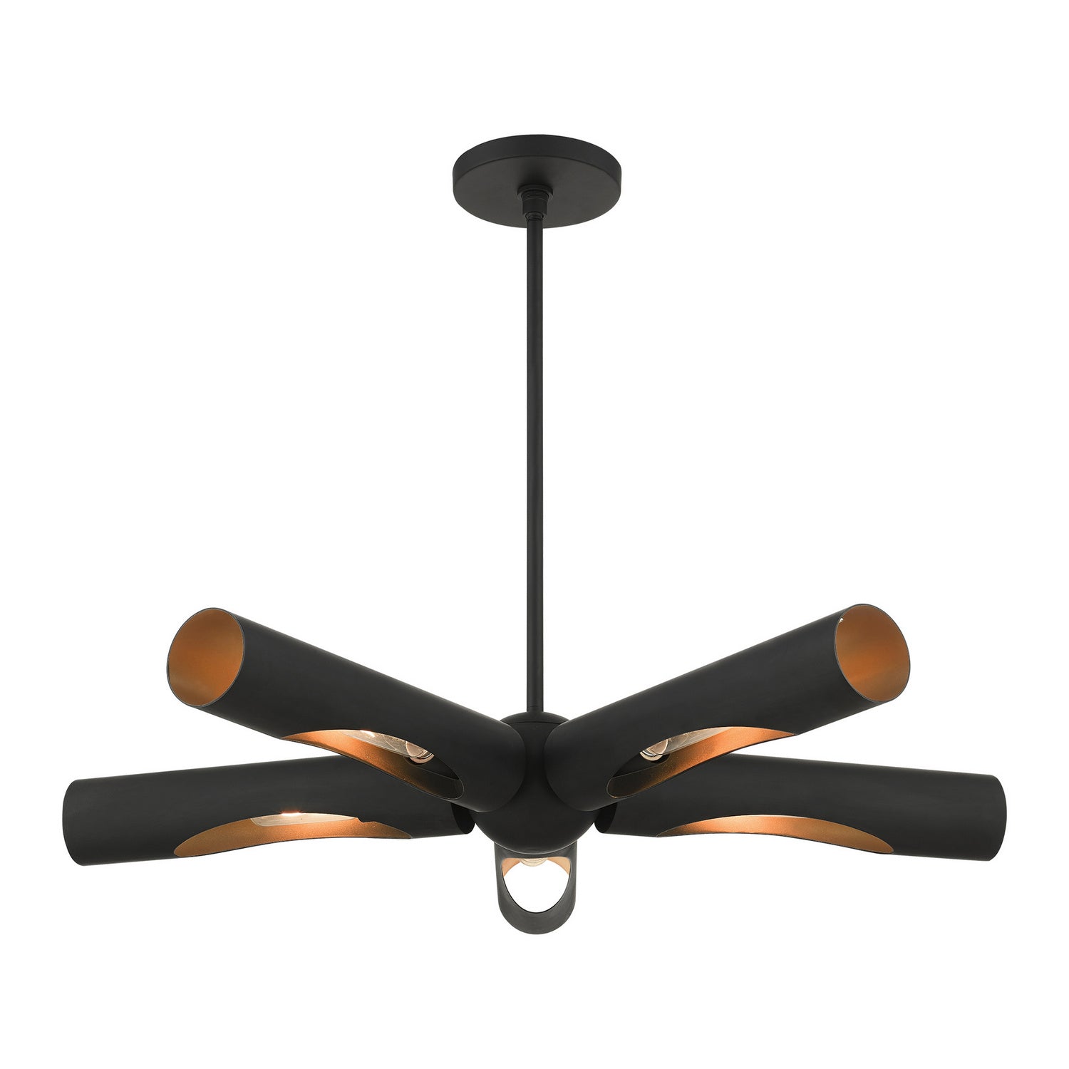 Livex Lighting - 45895-04 - Five Light Chandelier - Novato - Black