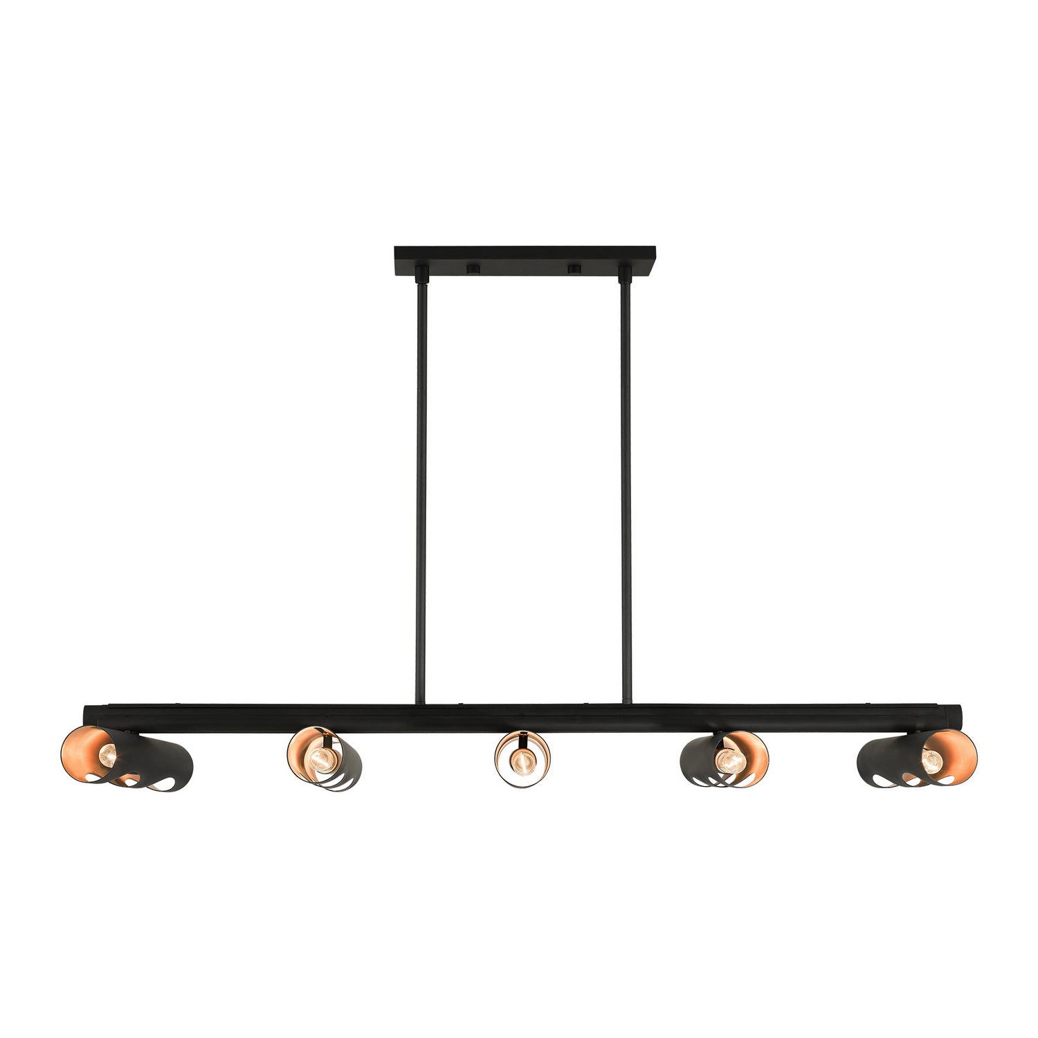 Livex Lighting - 45898-04 - Ten Light Linear Chandelier - Novato - Black