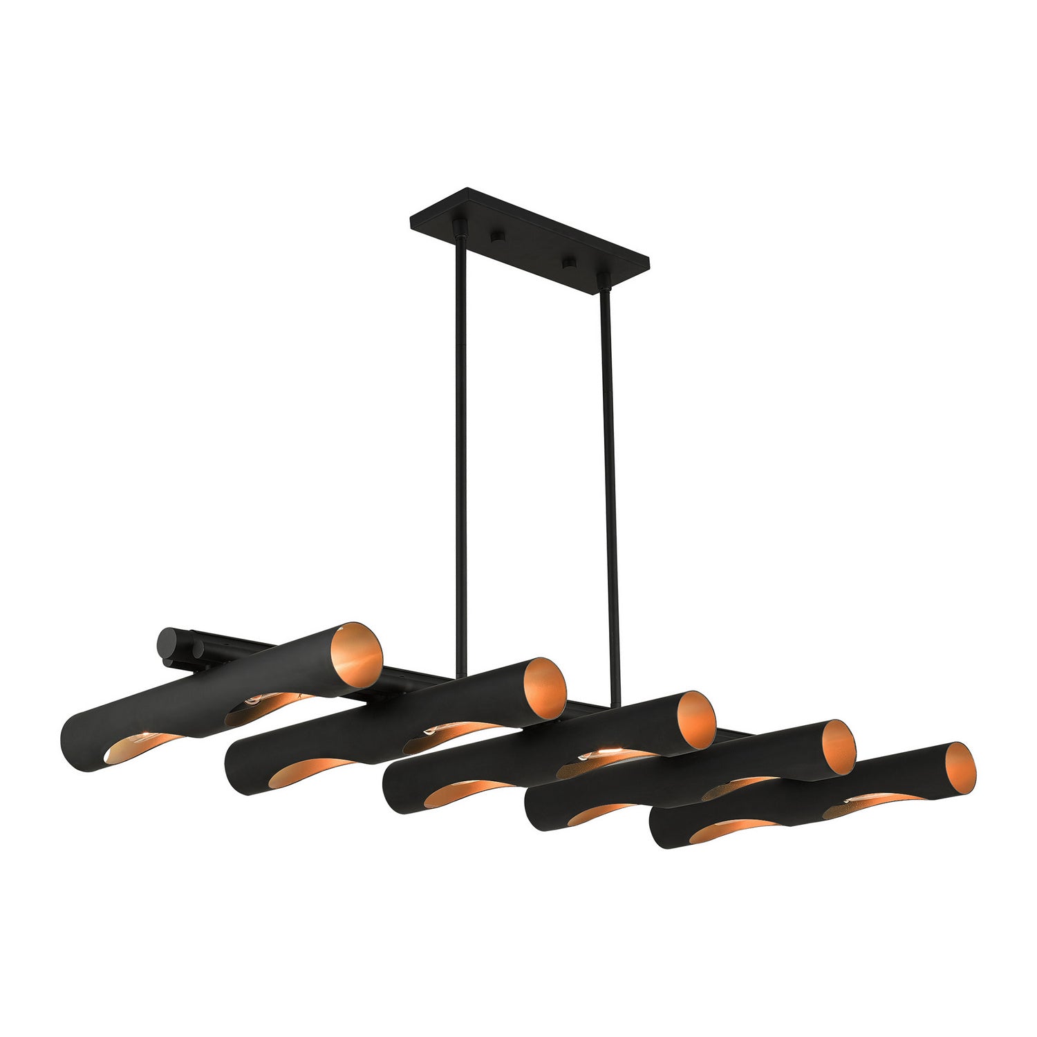 Livex Lighting - 45898-04 - Ten Light Linear Chandelier - Novato - Black